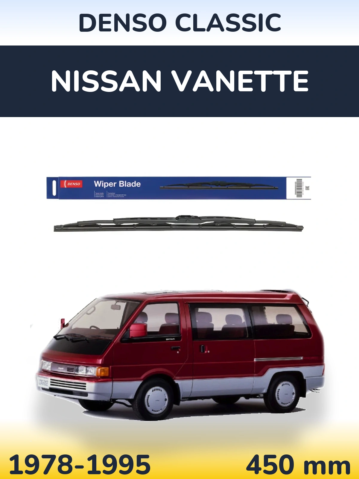 Tylna wycieraczka Denso Classic 450 mm do Nissan Vanette 1978-1995