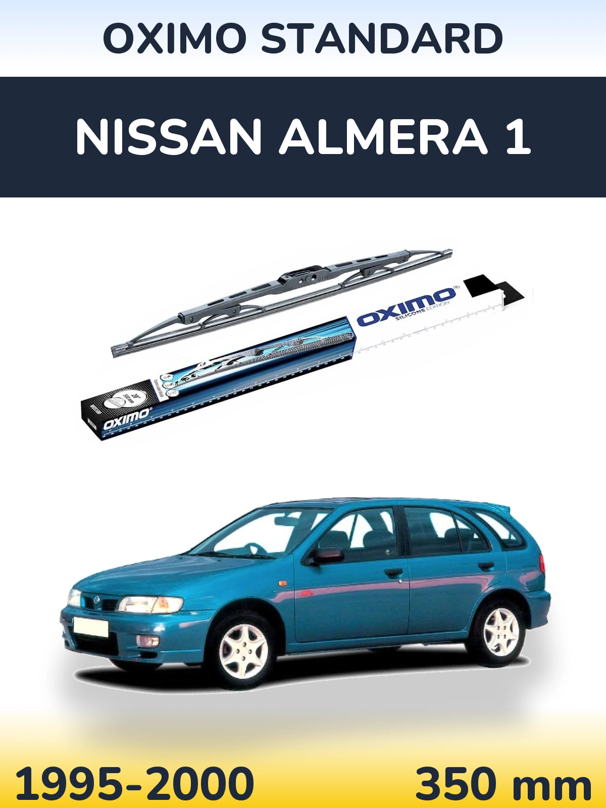 Rear wiper blade Oximo Standard 350 mm for Nissan Almera 1 1995-2000