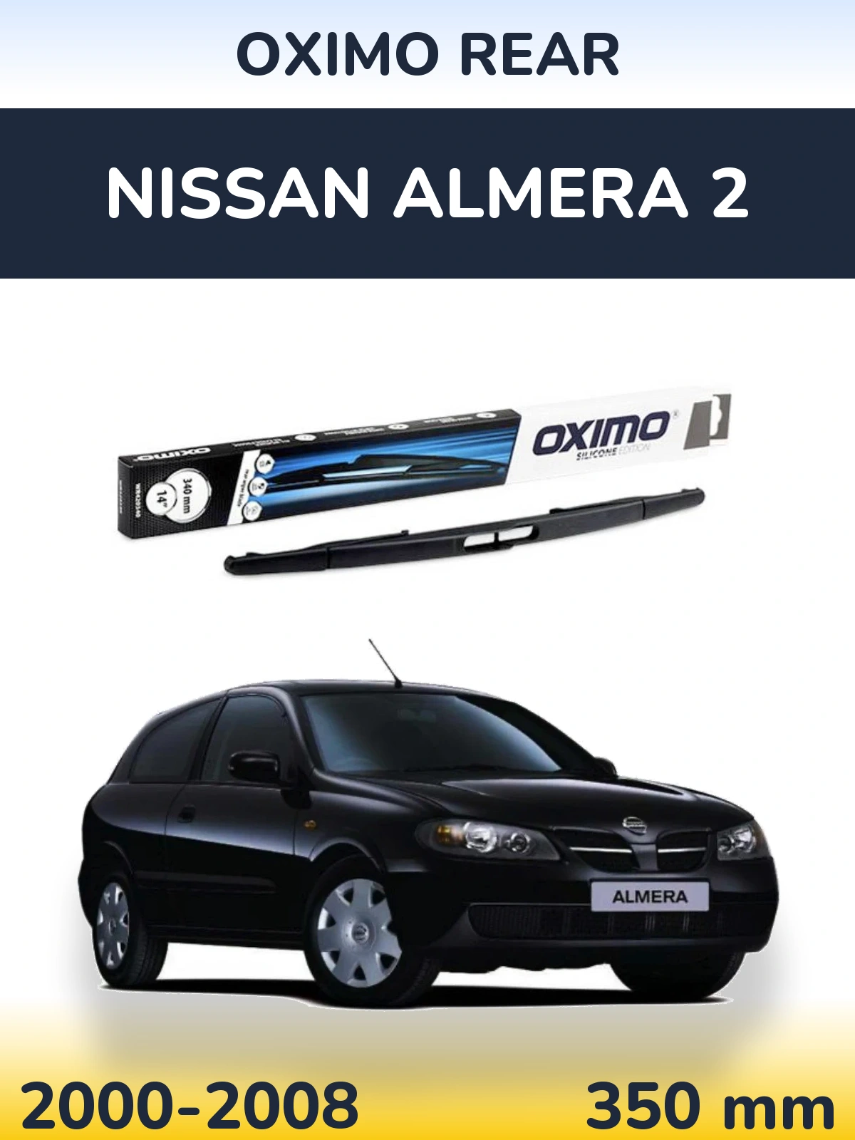 Rear wiper blade Oximo Rear 350 mm for Nissan Almera 2 2000-2008
