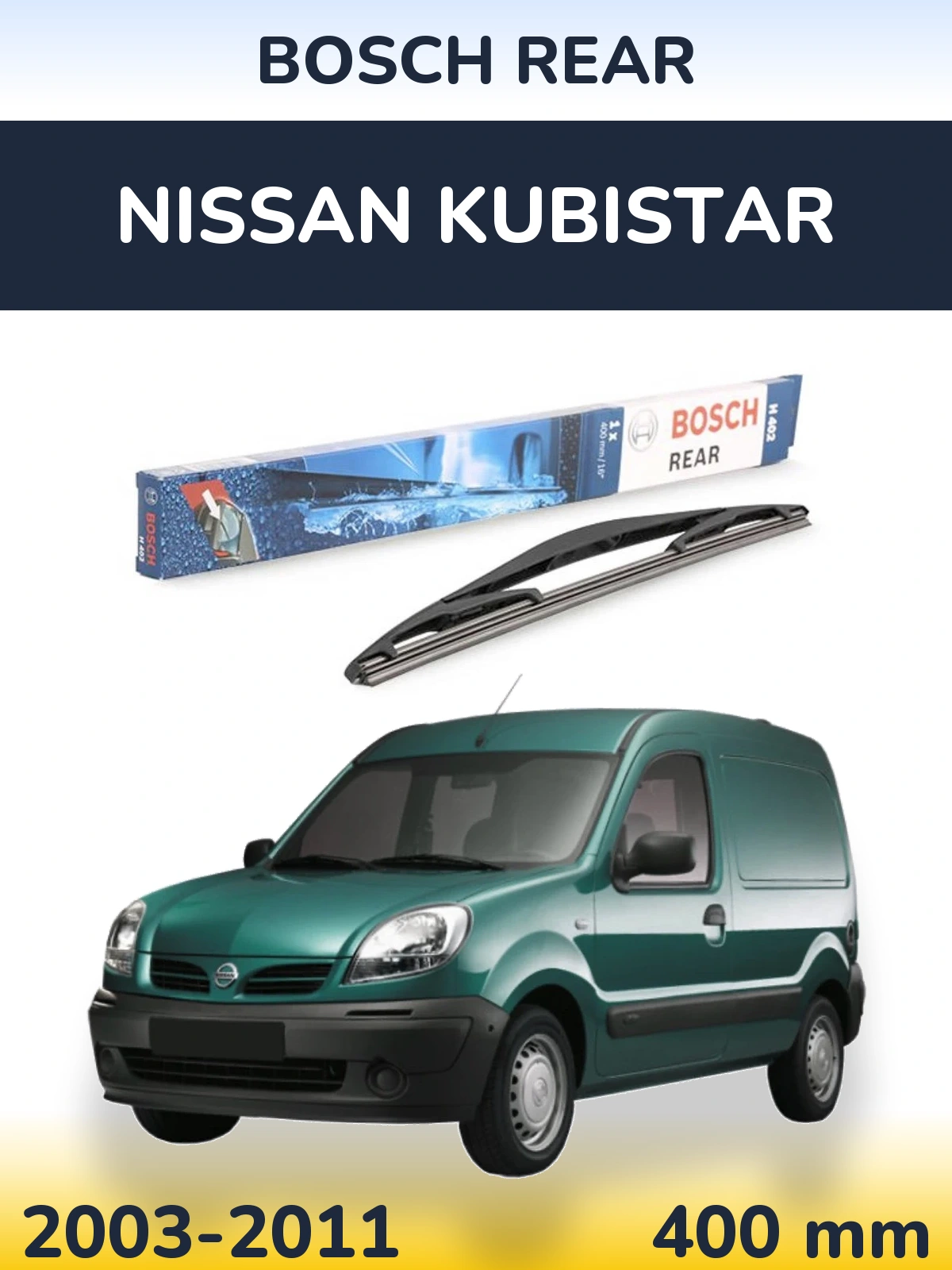 Tylna wycieraczka BOSCH Rear 400 mm do Nissan Kubistar 2003-2011