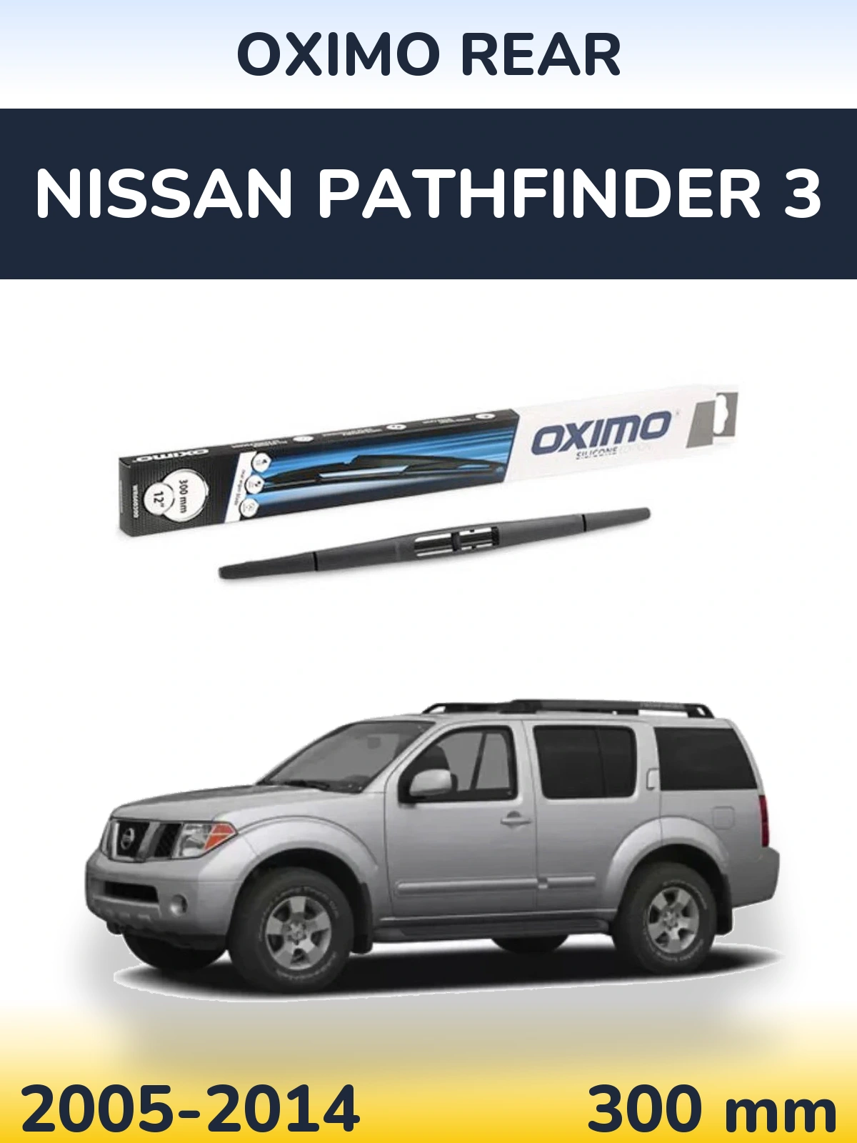 Rear wiper blade Oximo Rear 300 mm for Nissan Pathfinder 3 2005-2014
