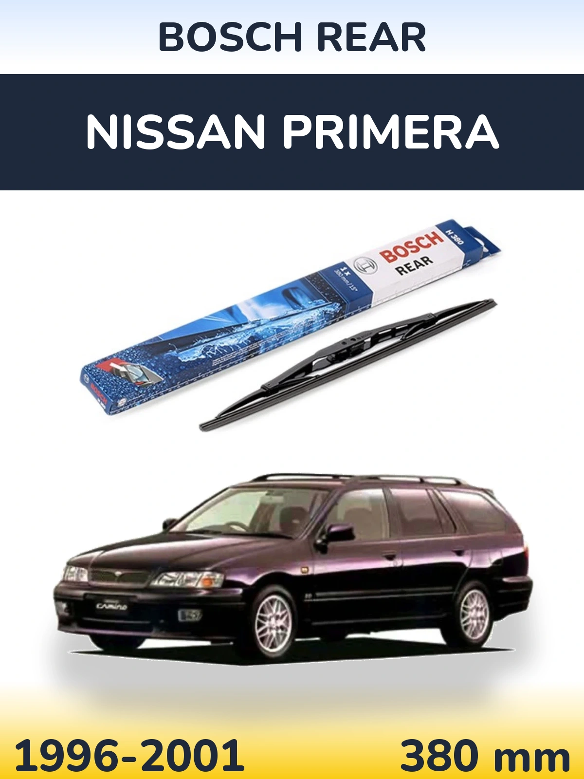 Задний дворник BOSCH Rear 380 мм для Nissan Primera 1996-2001