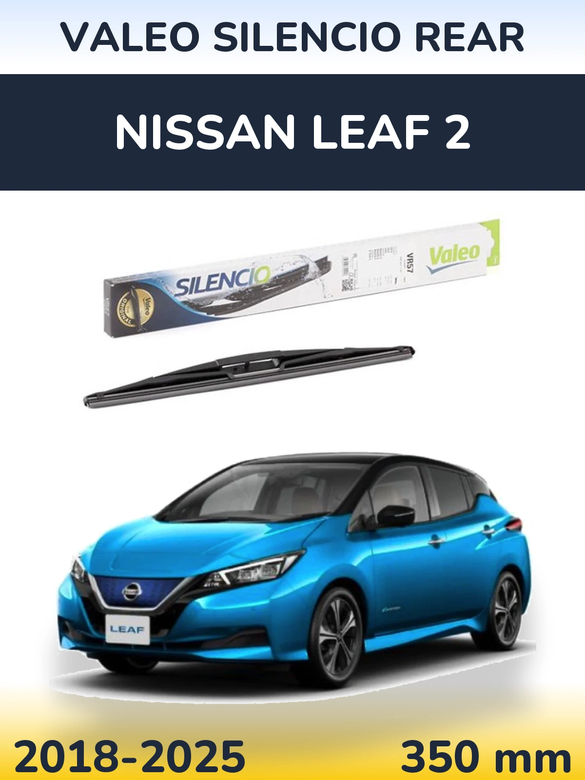 Rear wiper blade Valeo Silencio Rear 345 mm for Nissan Leaf 2 2018-2025