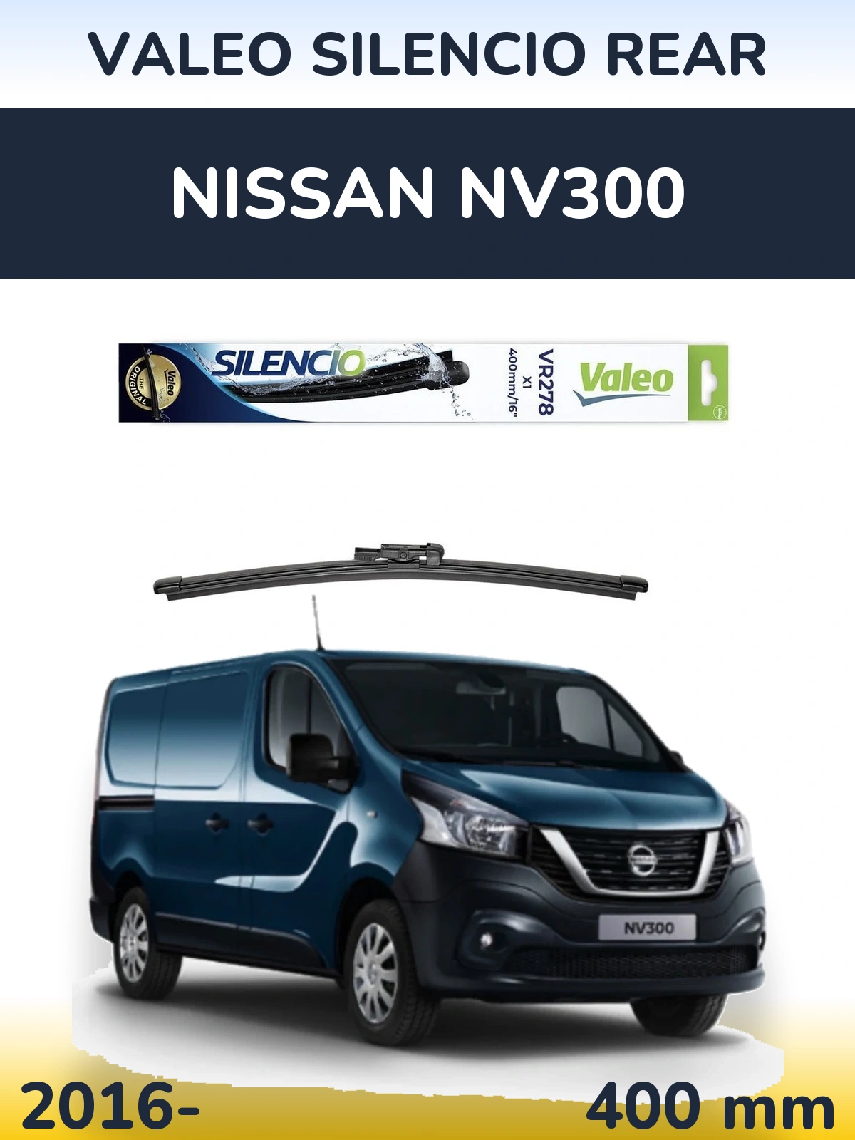 Tylna wycieraczka Valeo Silencio Rear 400 mm do Nissan NV300 2016-2026