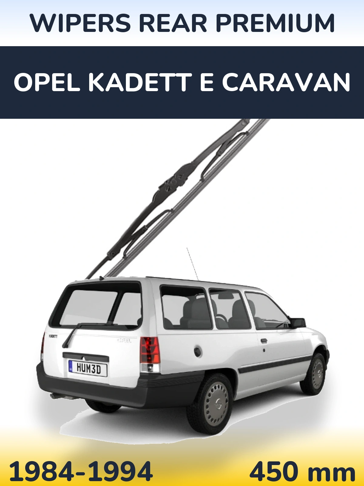 Задний дворник WIPERS REAR PREMIUM 450 мм для Opel Kadett E Caravan 1984-1994