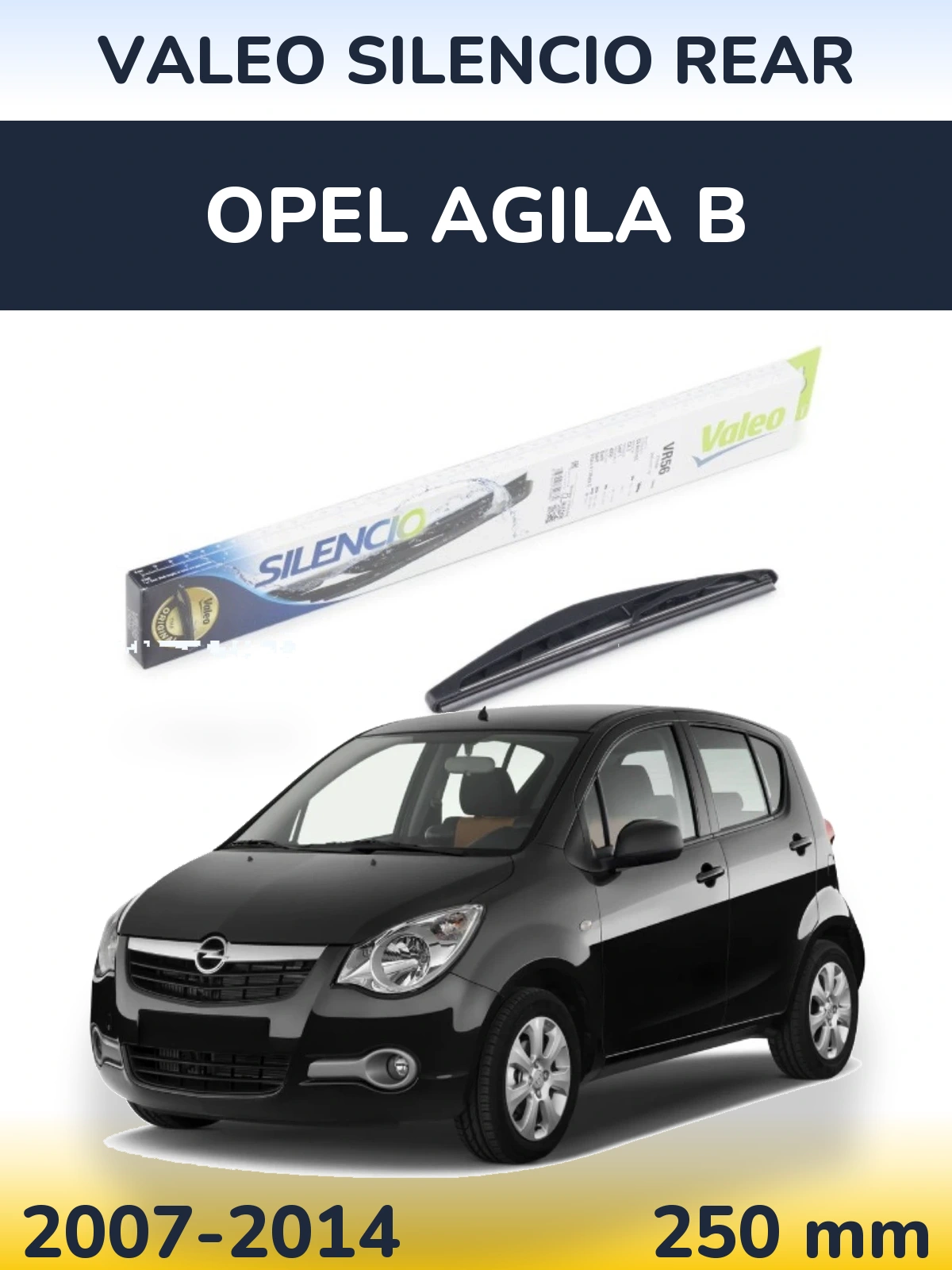 Задний дворник Valeo Silencio Rear 240 мм для Opel Agila B 2007-2014
