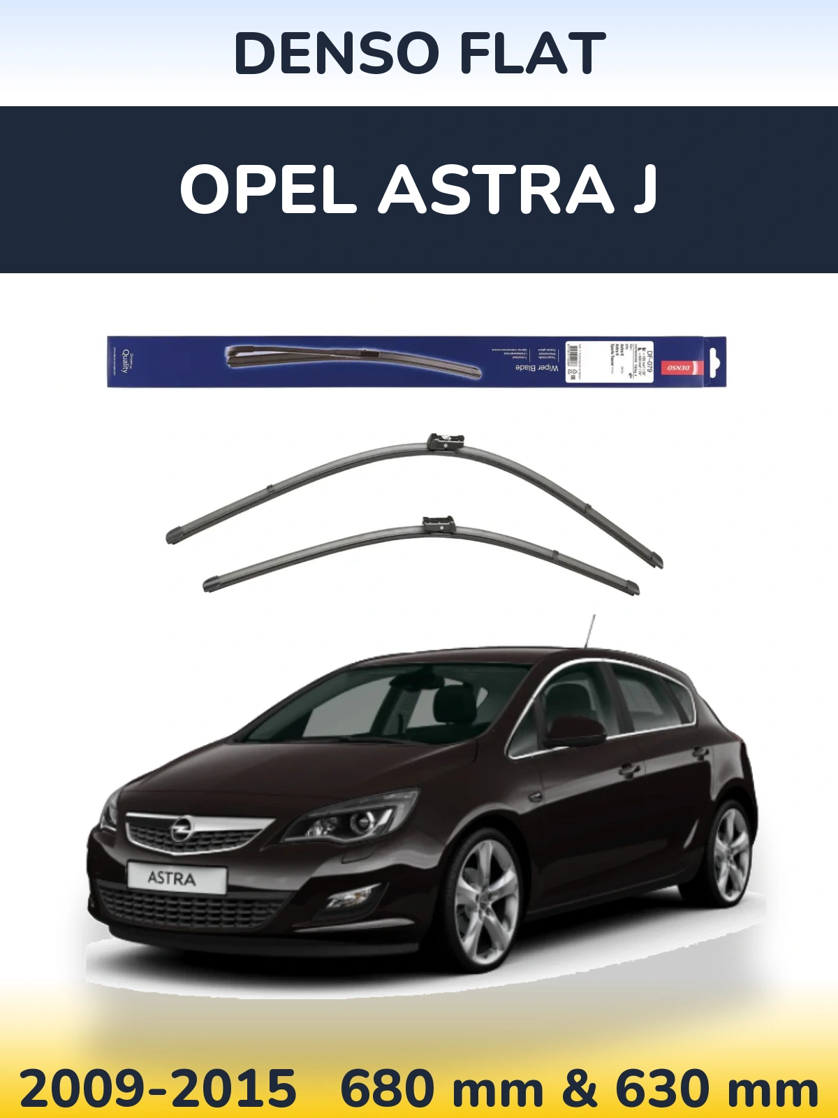 Komplet przednich wycieraczek Denso Flat 700 & 600 mm do Opel Astra J 2009-2015