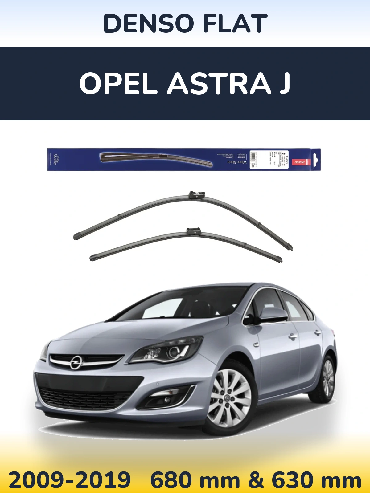 Komplet przednich wycieraczek Denso Flat 700 & 600 mm do Opel Astra J 2009-2019