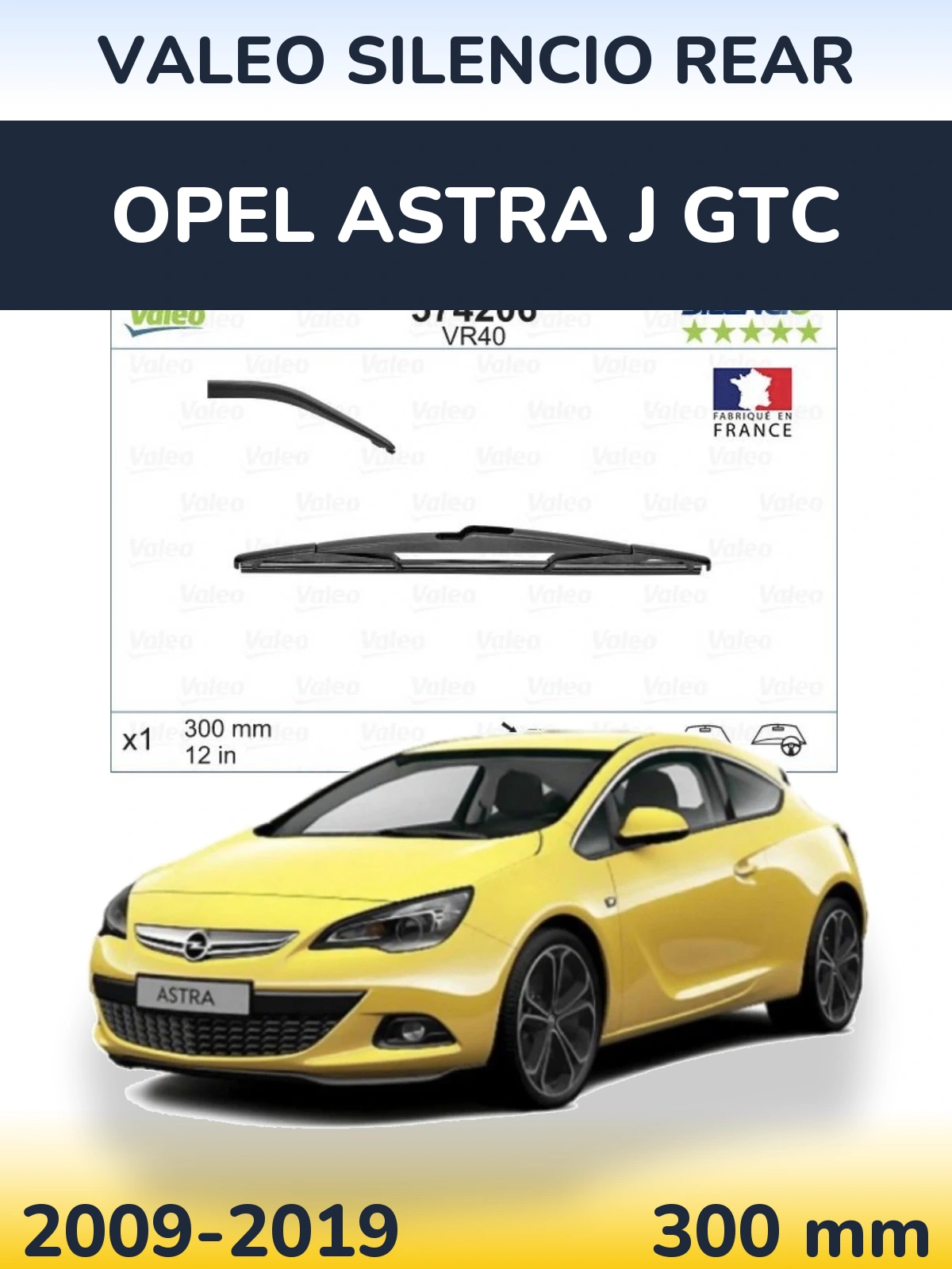 Tylna wycieraczka Valeo Silencio Rear 300 mm do Opel Astra J GTC 2009-2019