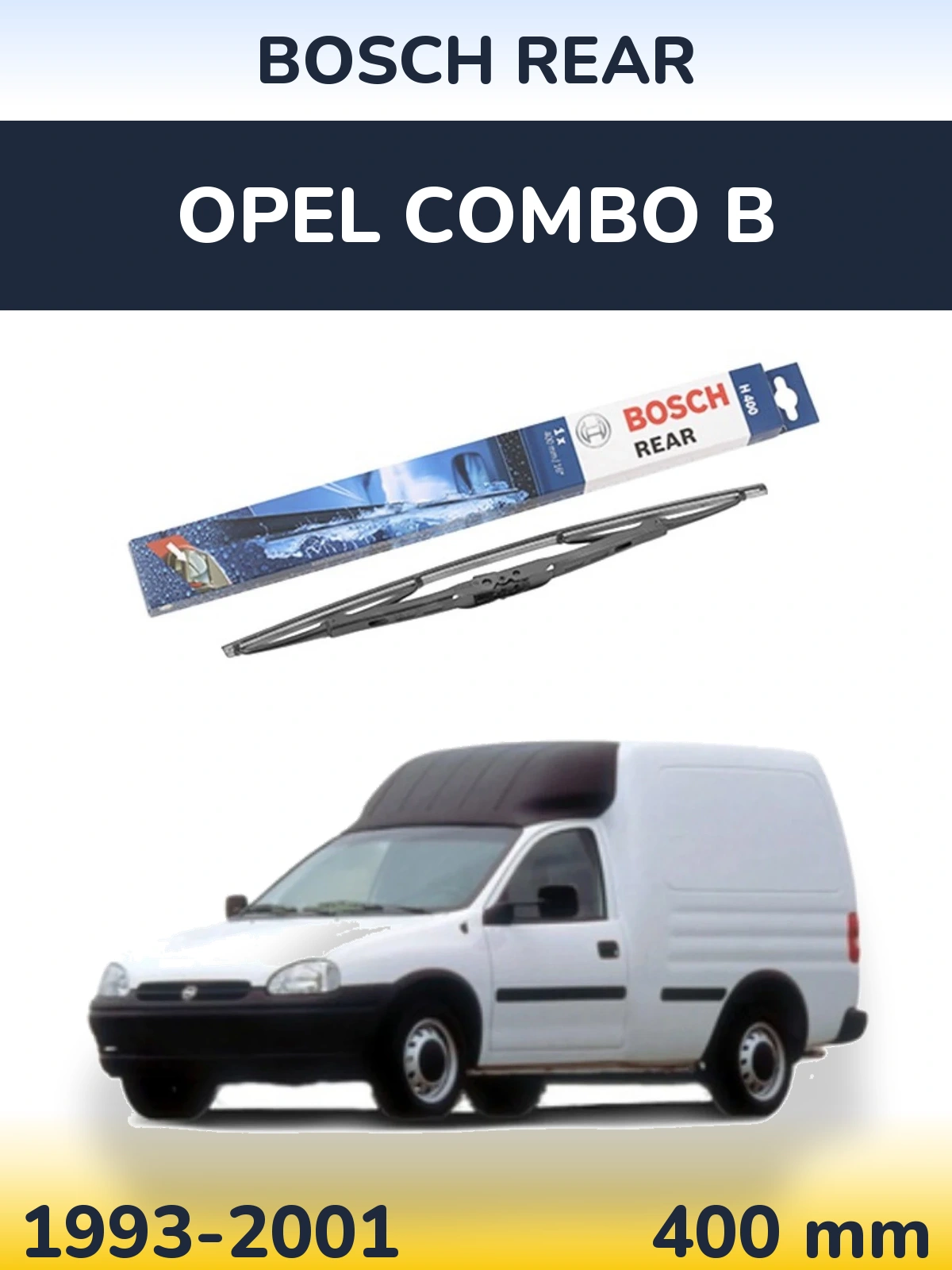 Задний дворник BOSCH Rear 400 мм для Opel Combo B 1993-2001