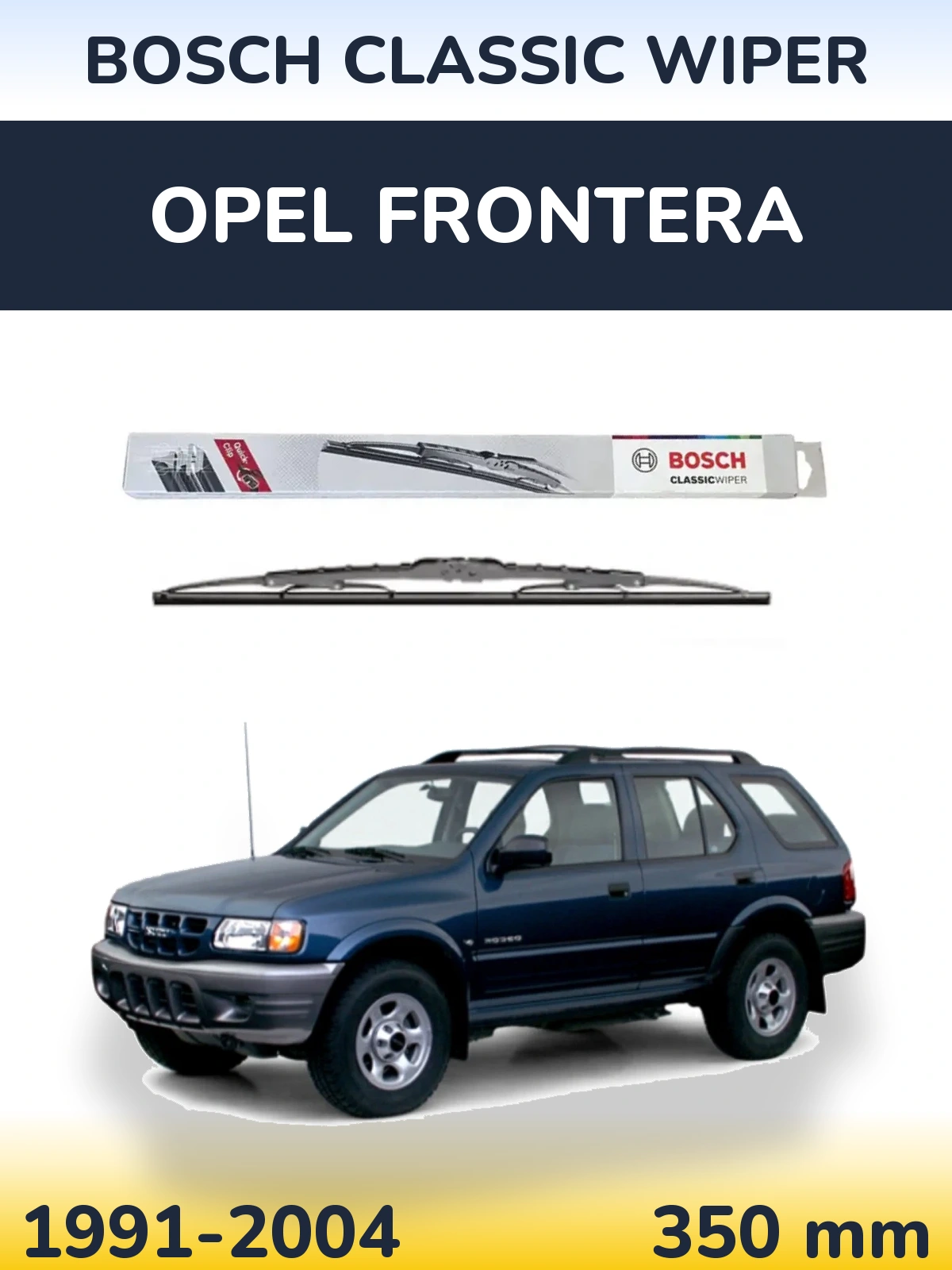 Rear wiper blade BOSCH Classic Wiper 340 mm for Opel Frontera 1991-2004