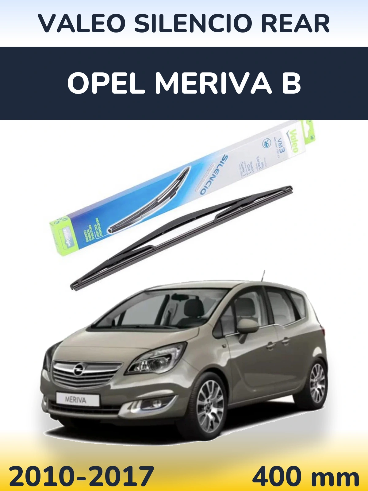 Rear wiper blade Valeo Silencio Rear 400 mm for Opel Meriva B 2010-2017