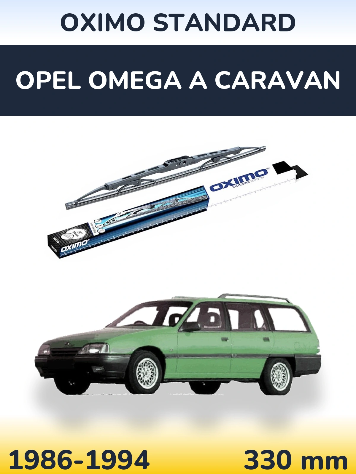 Rear wiper blade Oximo Standard 325 mm for Opel Omega A Caravan 1986-1994