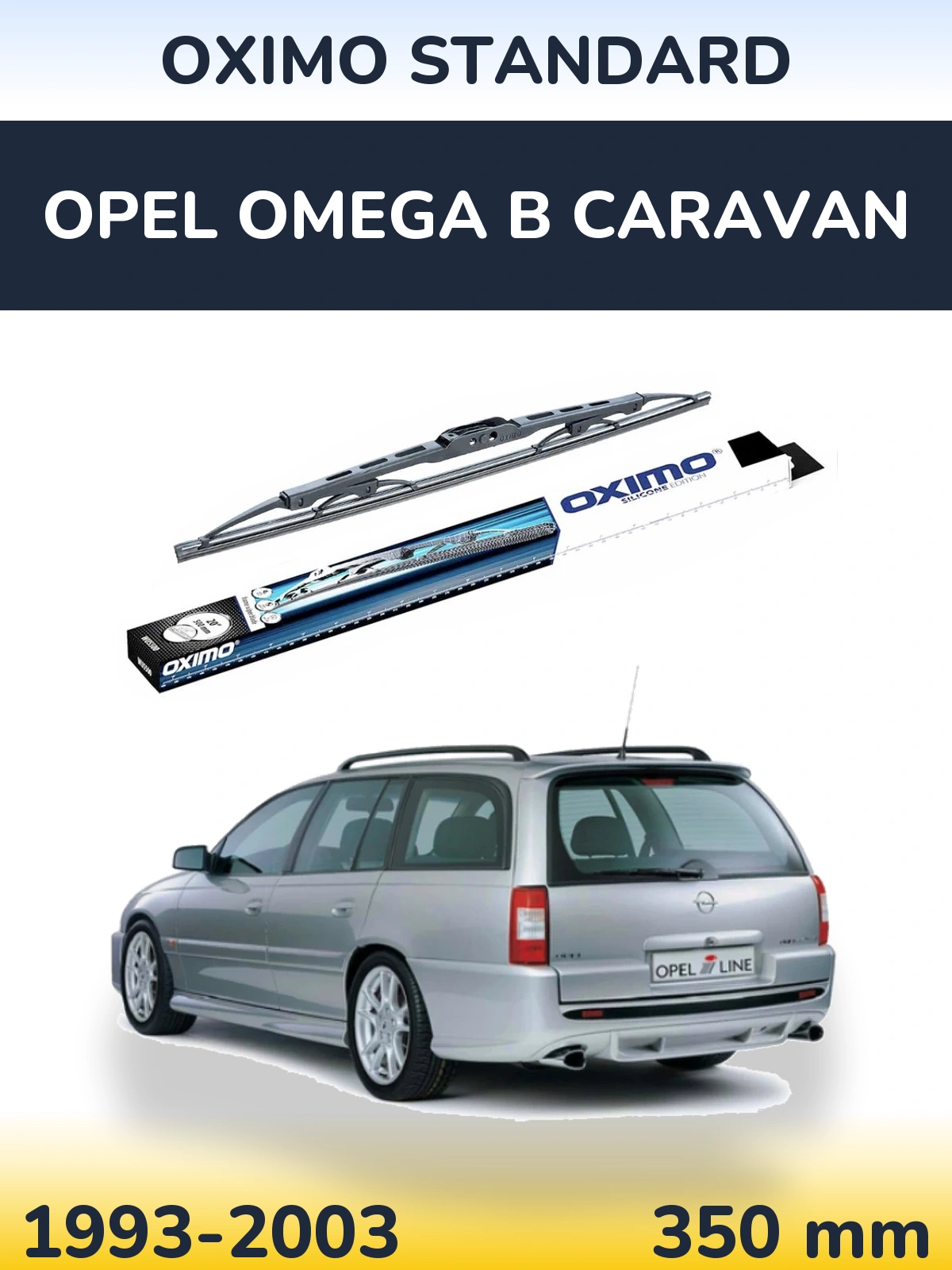 Rear wiper blade Oximo Standard 350 mm for Opel Omega B Caravan 1993-2003