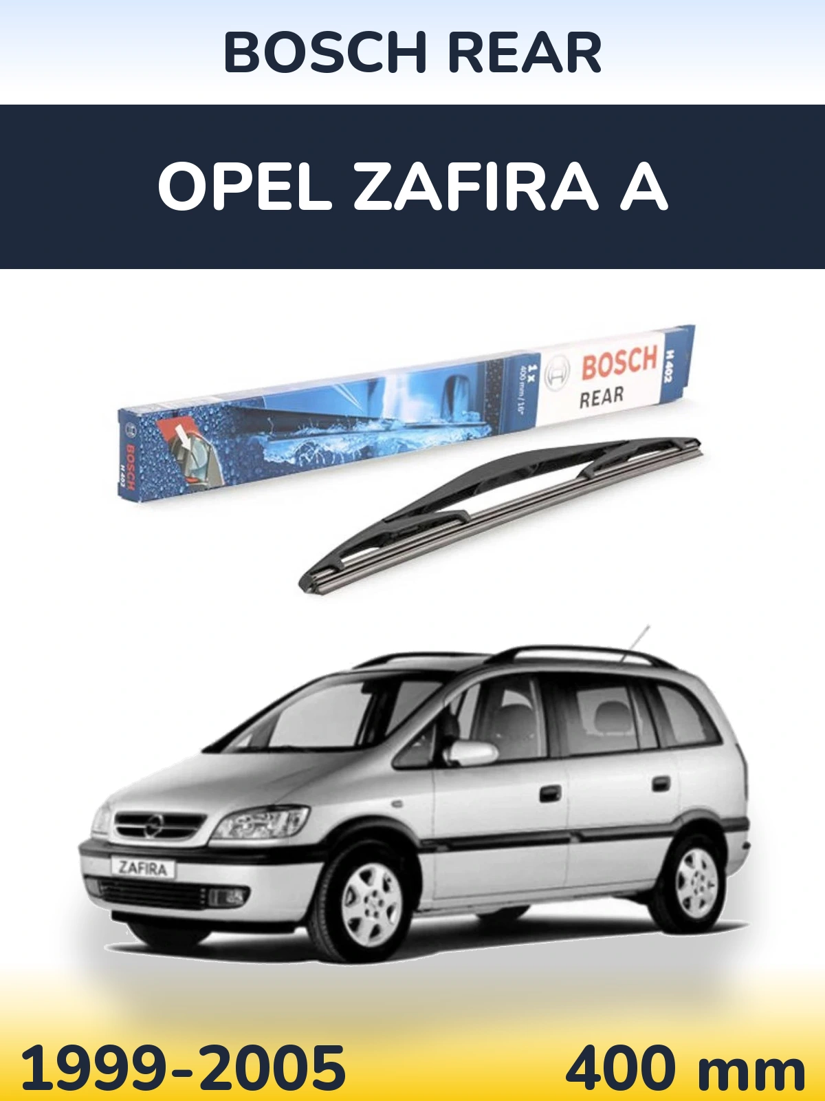 Задний дворник BOSCH Rear 400 мм для Opel Zafira A 1999-2005