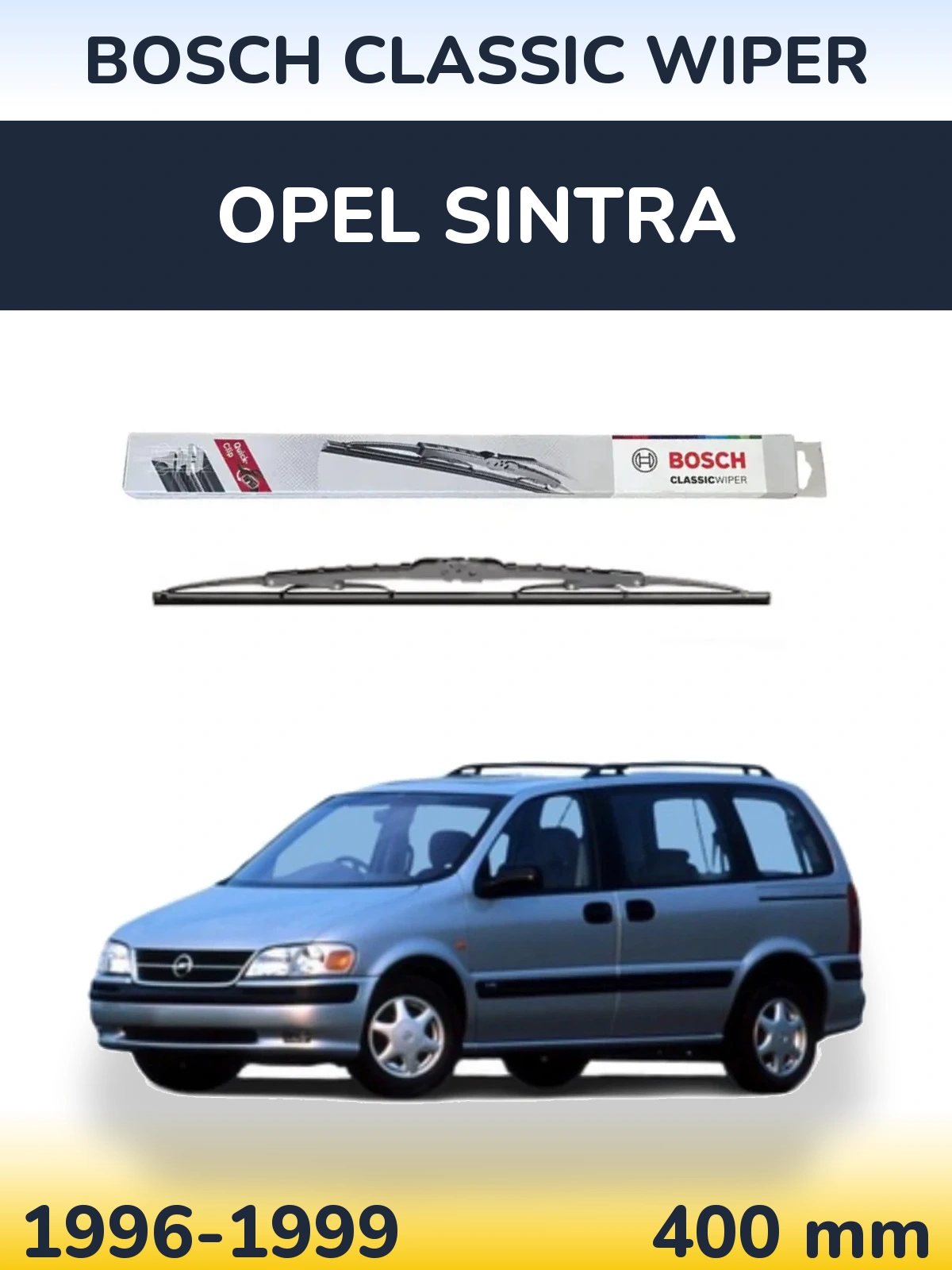 Rear wiper blade BOSCH Classic Wiper 400 mm for Opel Sintra 1996-1999