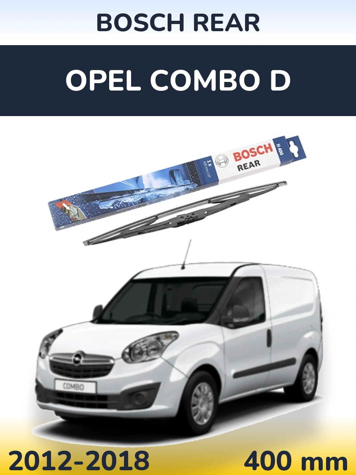 Задний дворник BOSCH Rear 400 мм для Opel Combo D 2012-2018