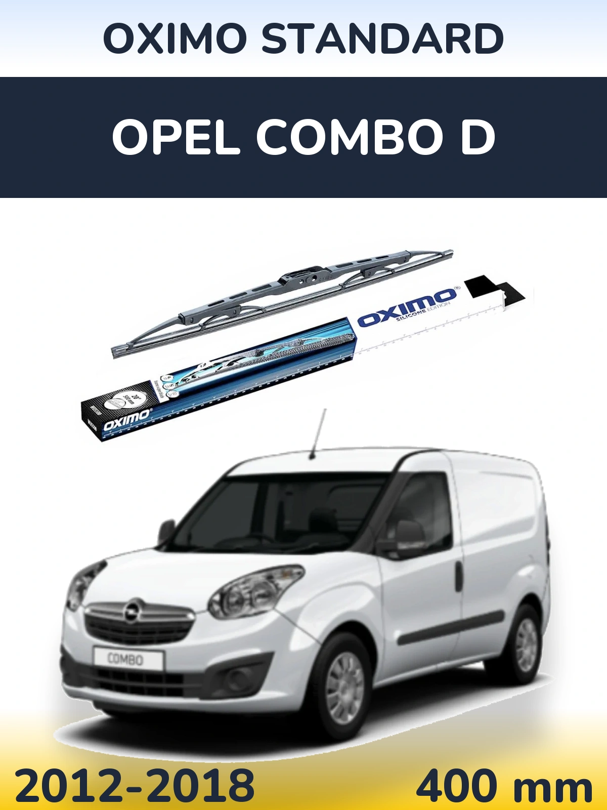 Rear wiper blade Oximo Standard 400 mm for Opel Combo D 2012-2018