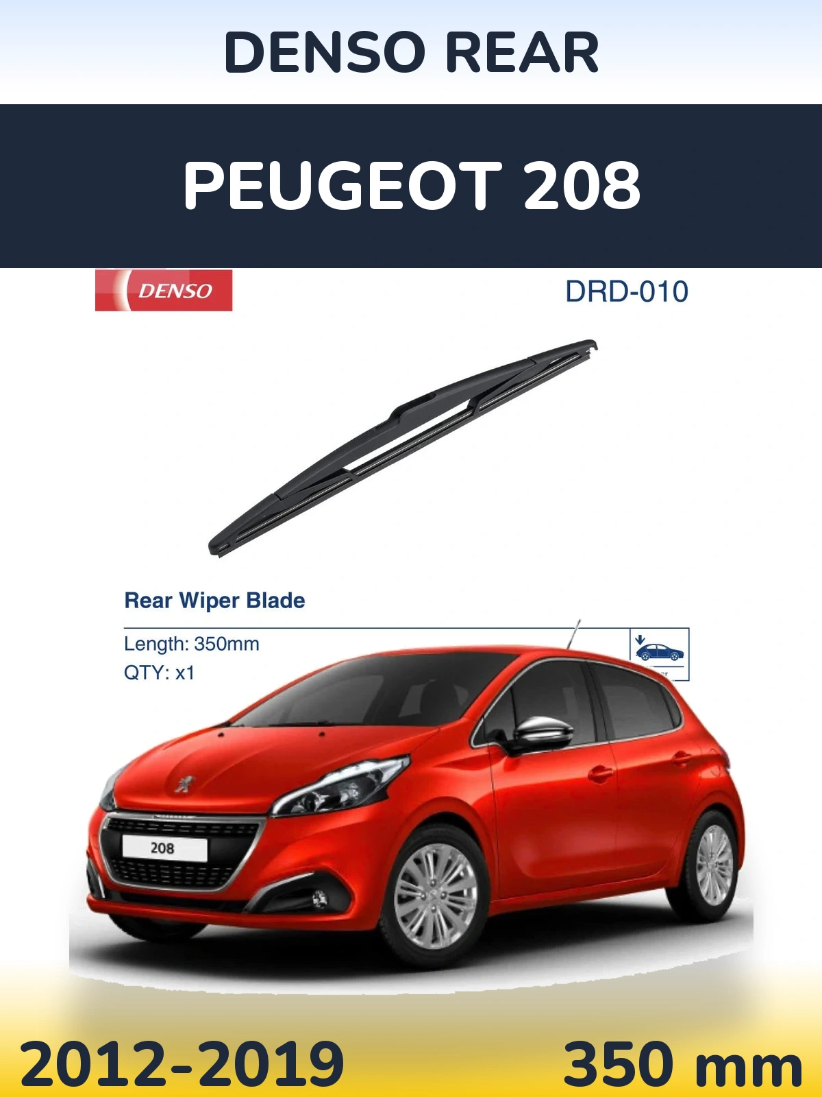 Tylna wycieraczka Denso Rear 350 mm do Peugeot 208 2012-2019