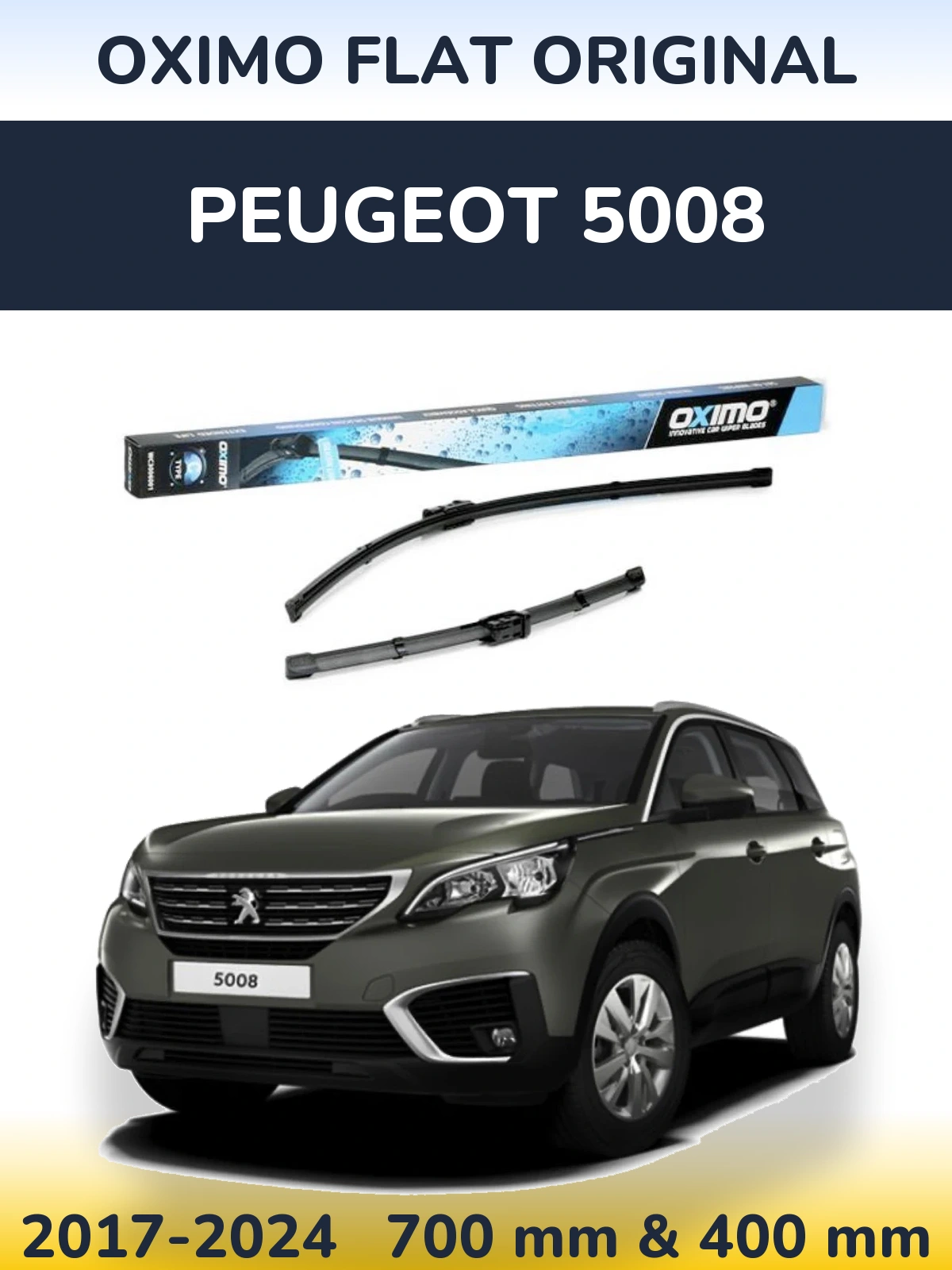 Komplet przednich wycieraczek Oximo Flat Original 700 & 400 mm do Peugeot 5008 2017-2024
