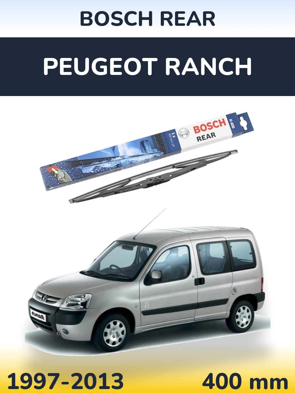 Tylna wycieraczka BOSCH Rear 400 mm do Peugeot Ranch 1997-2013