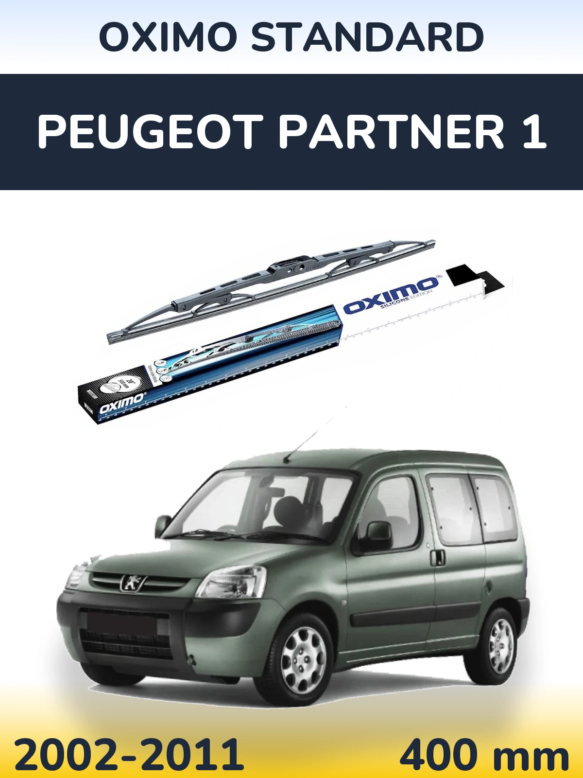 Tylna wycieraczka Oximo Standard 400 mm do Peugeot Partner 1 2002-2011