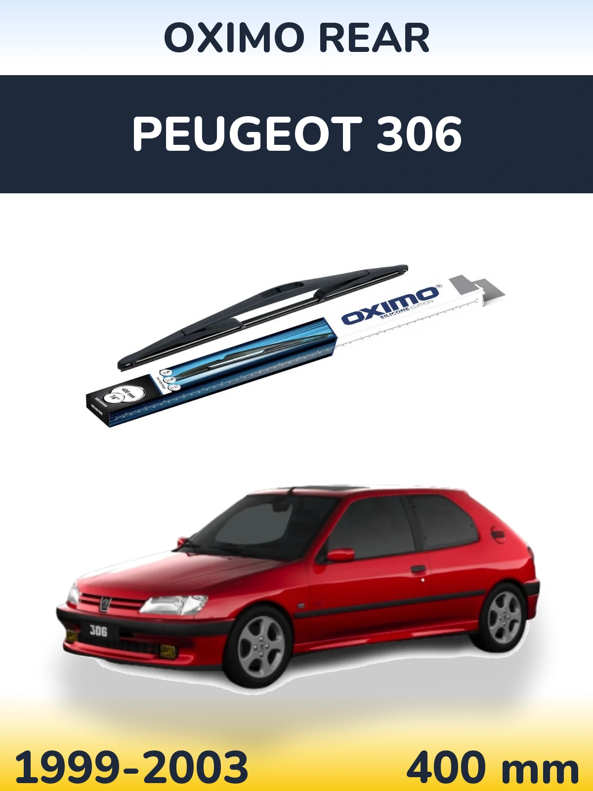 Rear wiper blade Oximo Rear 400 mm for Peugeot 306 1999-2003