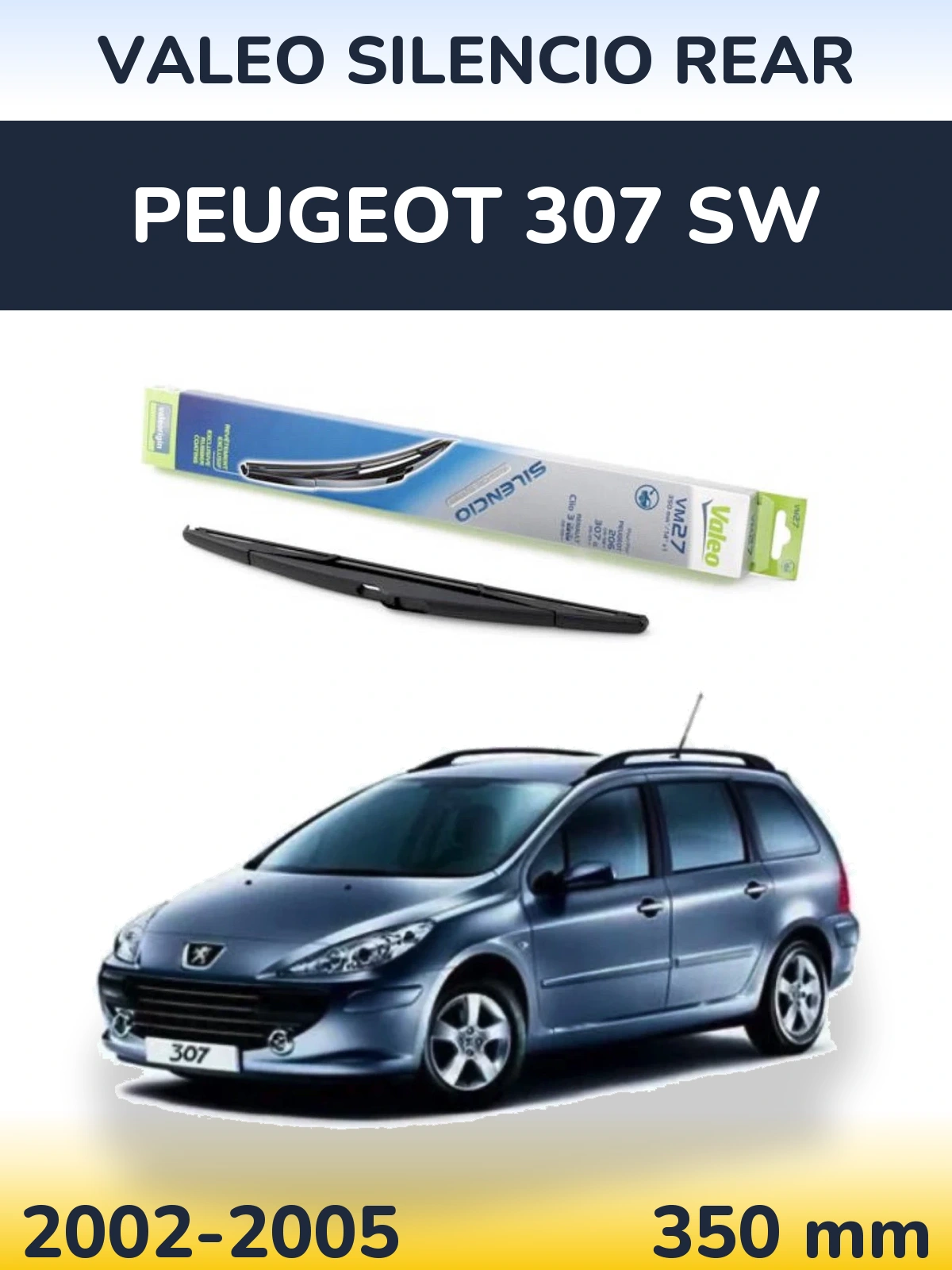 Задний дворник Valeo Silencio Rear 350 мм для Peugeot 307 SW 2002-2005