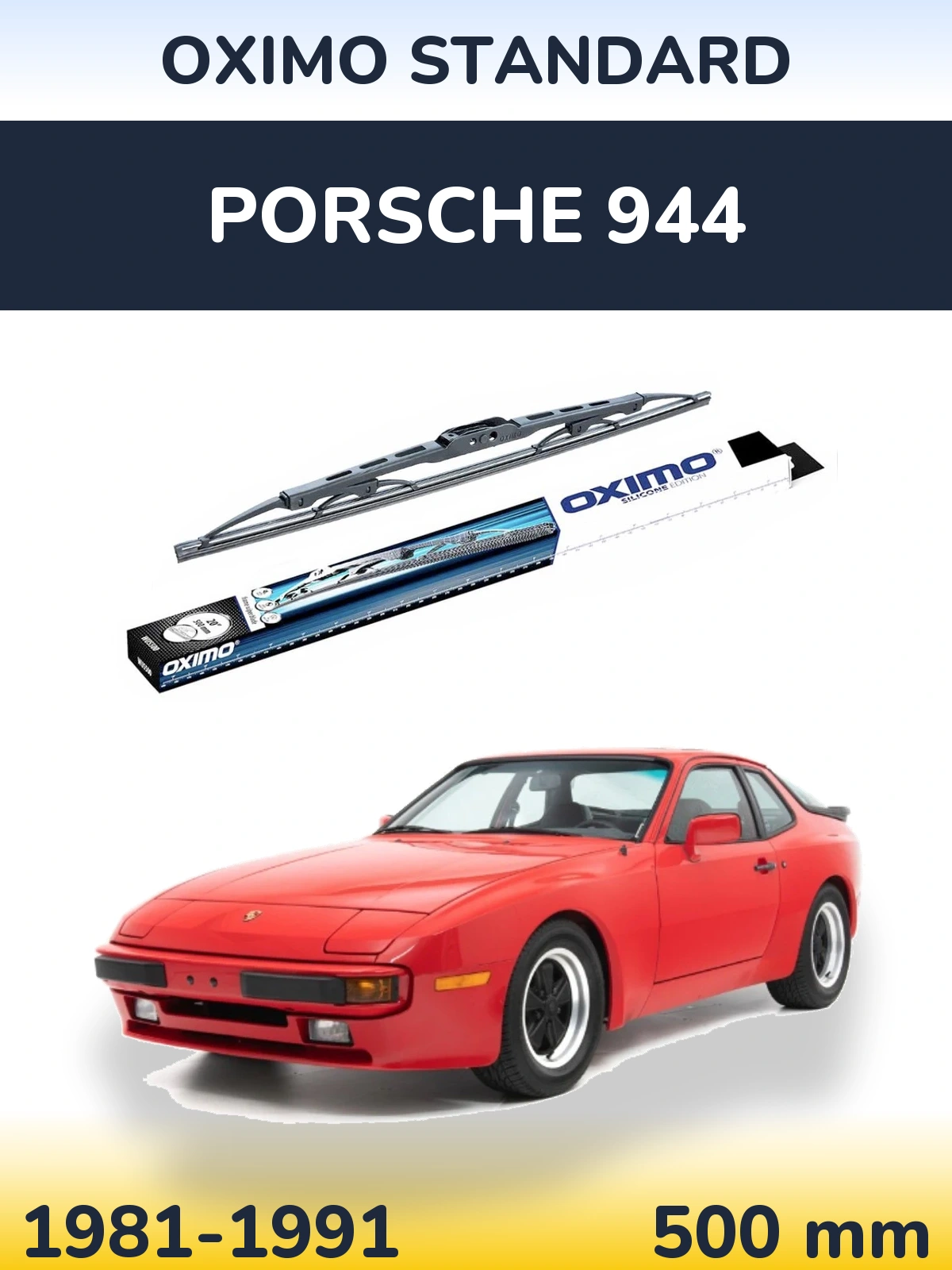 Rear wiper blade Oximo Standard 500 mm for Porsche 944 1981-1991