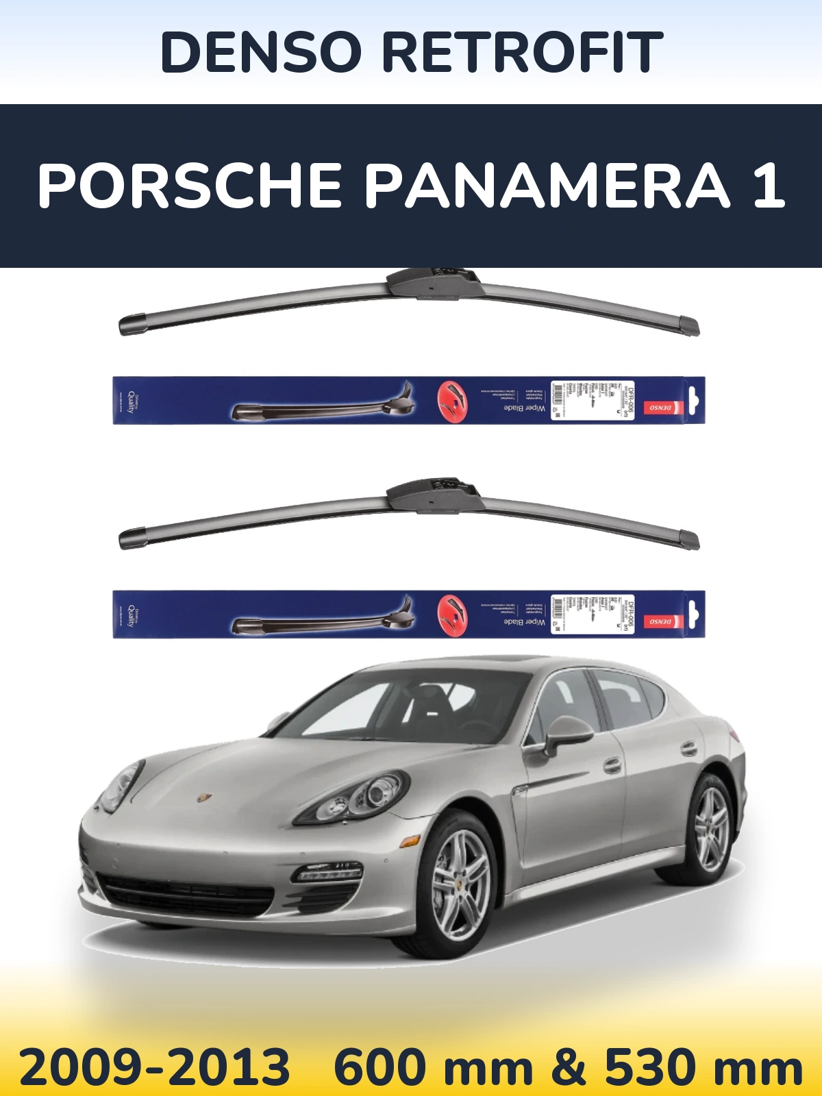 Комплект передних дворников Denso Retrofit 600 & 530 мм для Porsche Panamera 1 2009-2013