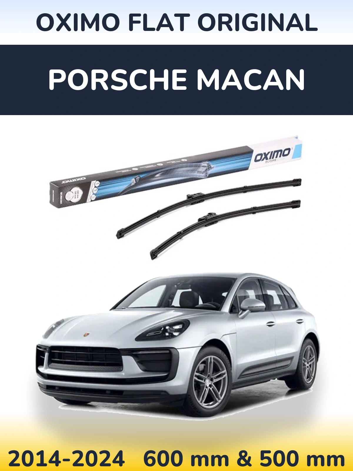 Komplet przednich wycieraczek Oximo Flat Original 600 & 500 mm do Porsche Macan 2014-2024
