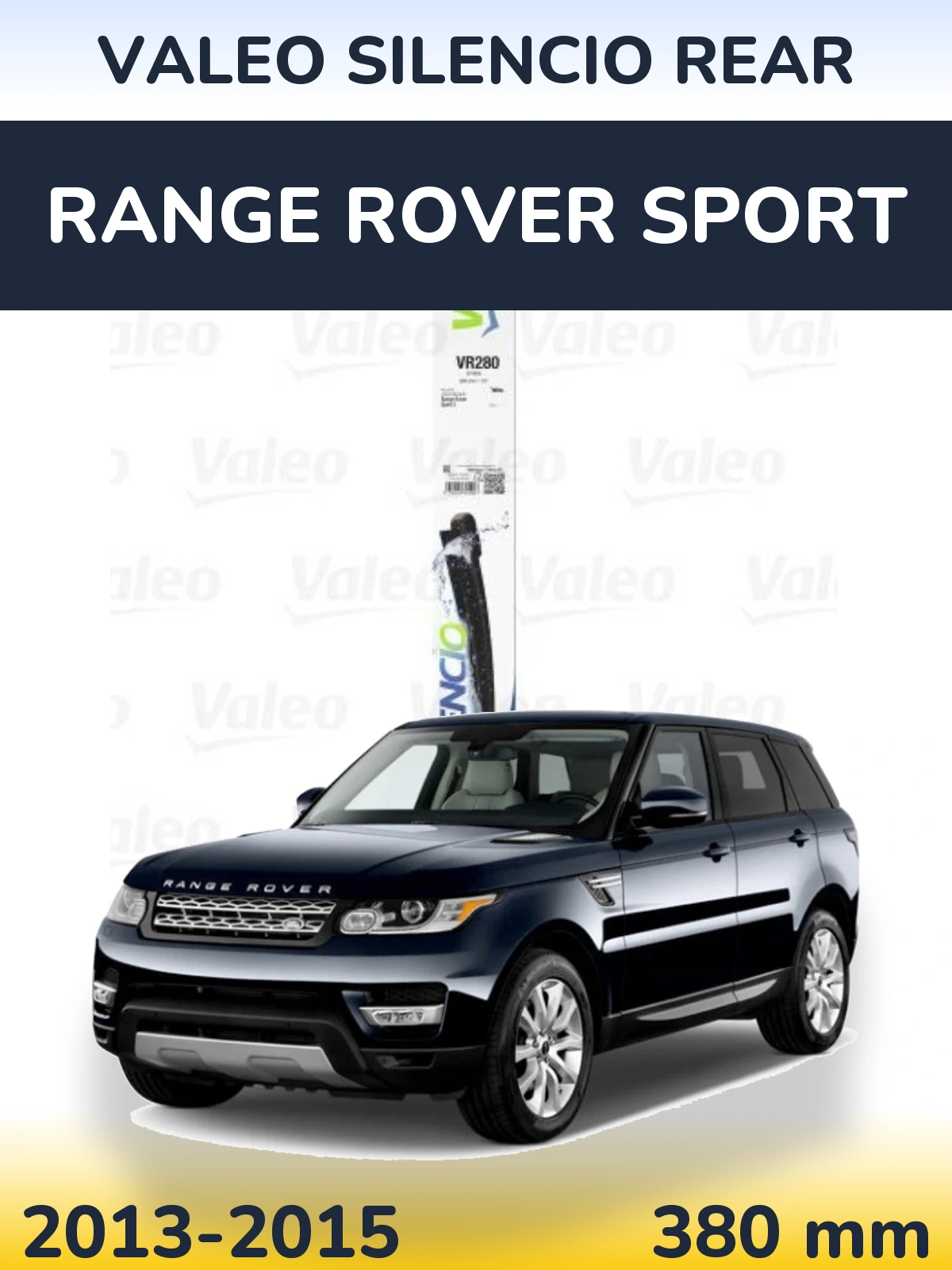 Rear wiper blade Valeo Silencio Rear 380 mm for Range Rover Sport 2013-2015