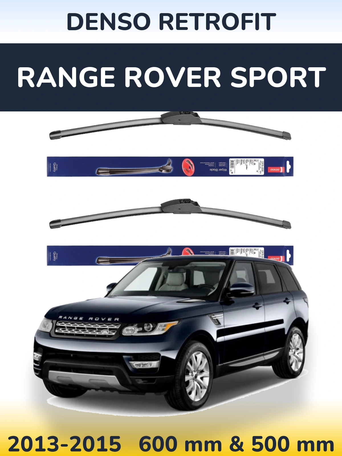 Комплект передних дворников Denso Retrofit 600 & 500 мм для Range Rover Sport 2013-2015