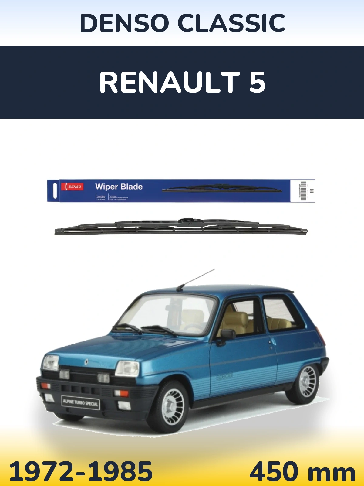 Tylna wycieraczka Denso Classic 450 mm do Renault 5 1972-1985
