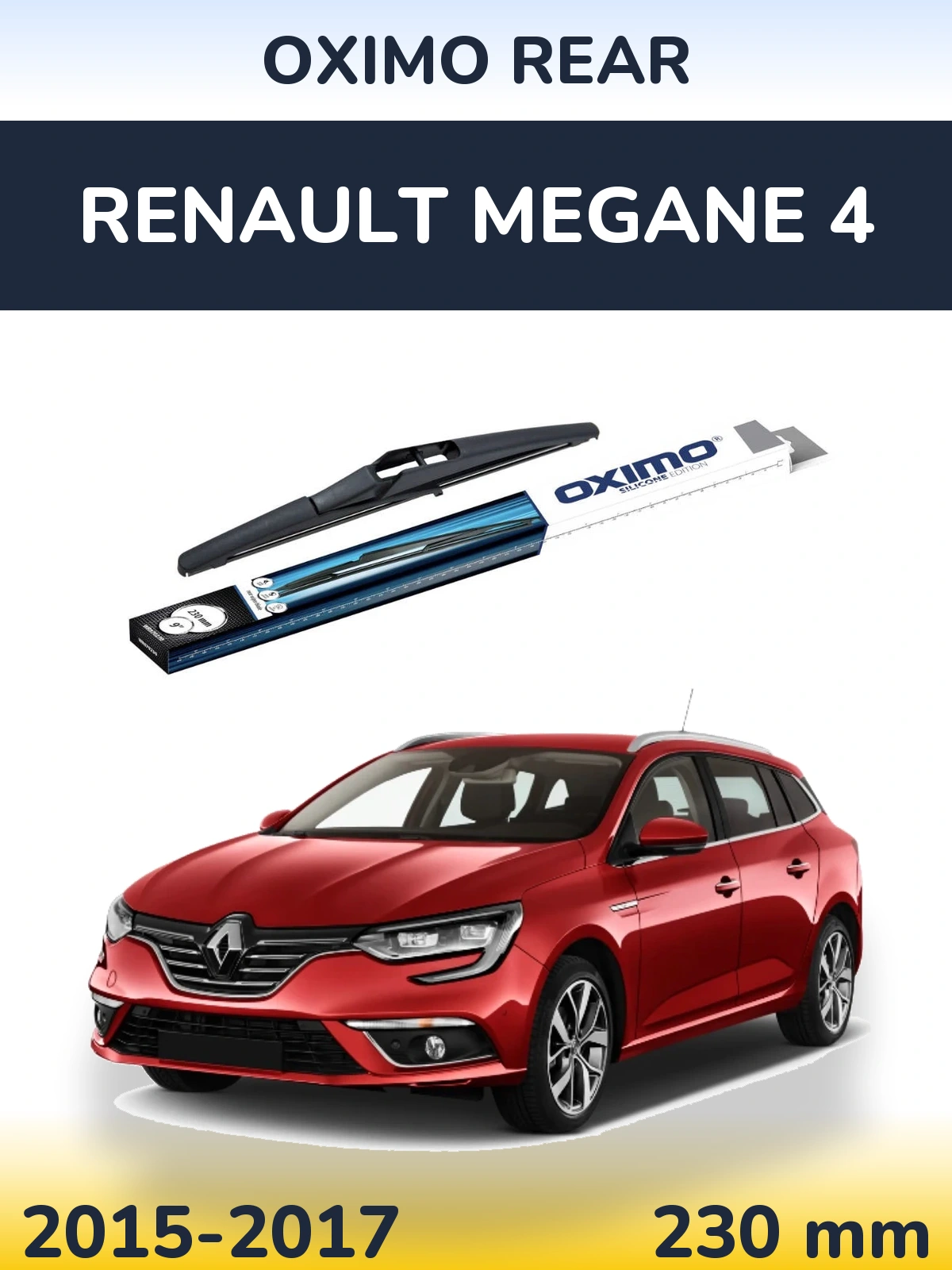 Rear wiper blade Oximo Rear 230 mm for Renault Megane 4 2015-2017