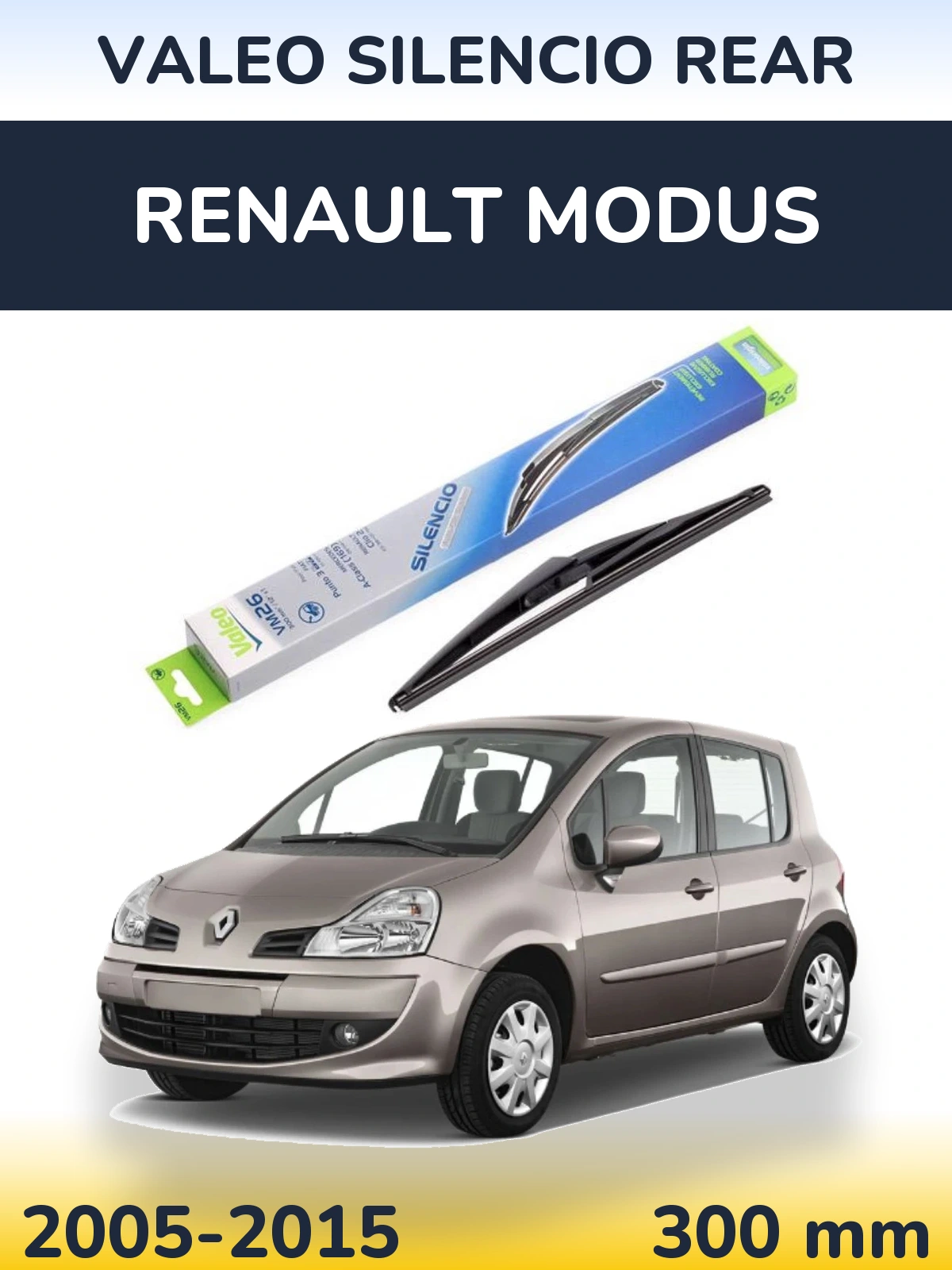 Задний дворник Valeo Silencio Rear 300 мм для Renault Modus 2005-2015