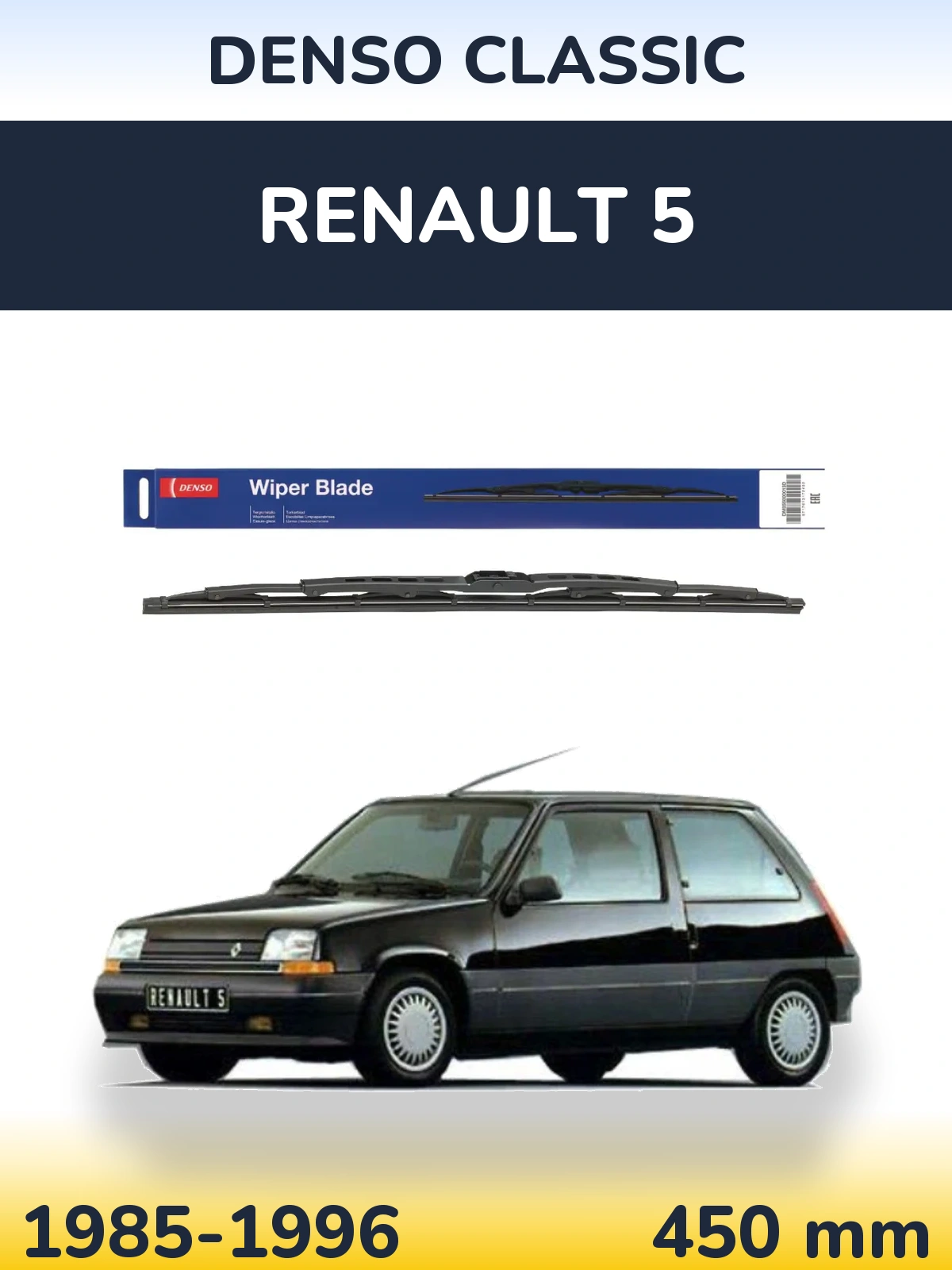 Tylna wycieraczka Denso Classic 450 mm do Renault 5 1985-1996