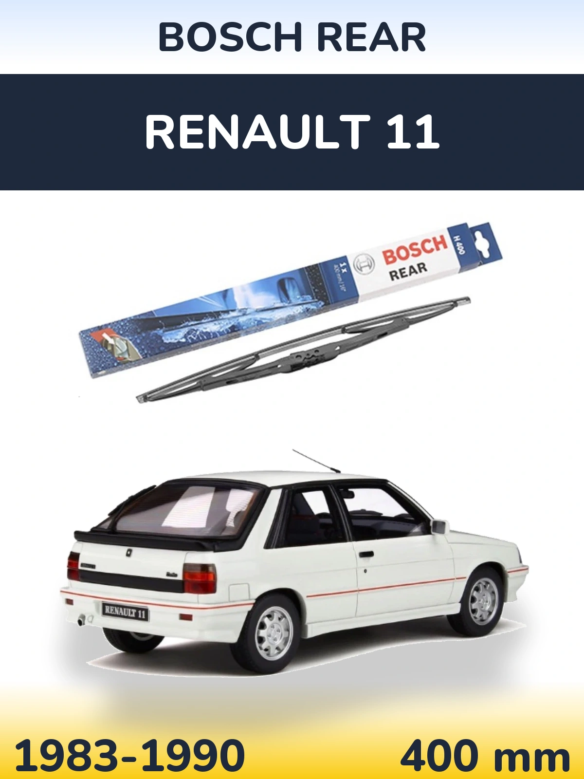 Задний дворник BOSCH Rear 400 мм для Renault 11 1983-1990