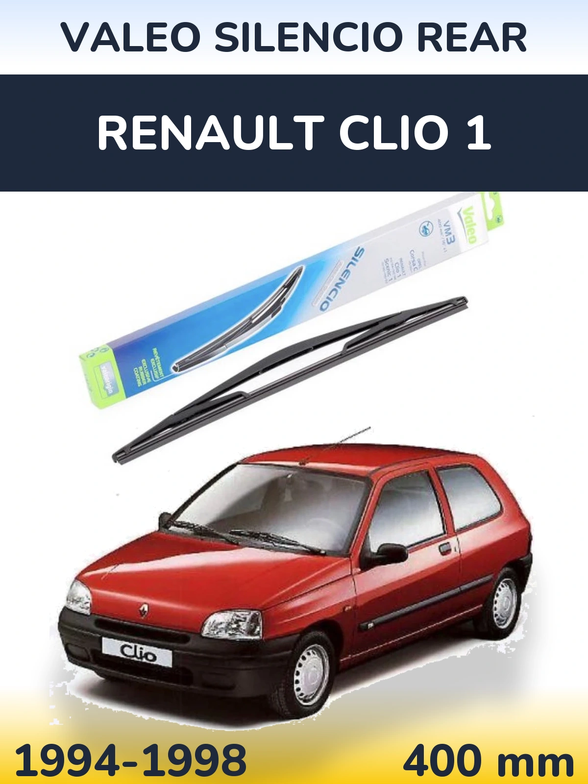 Задня щітка Valeo Silencio Rear 400 мм для Renault Clio 1 1994-1998