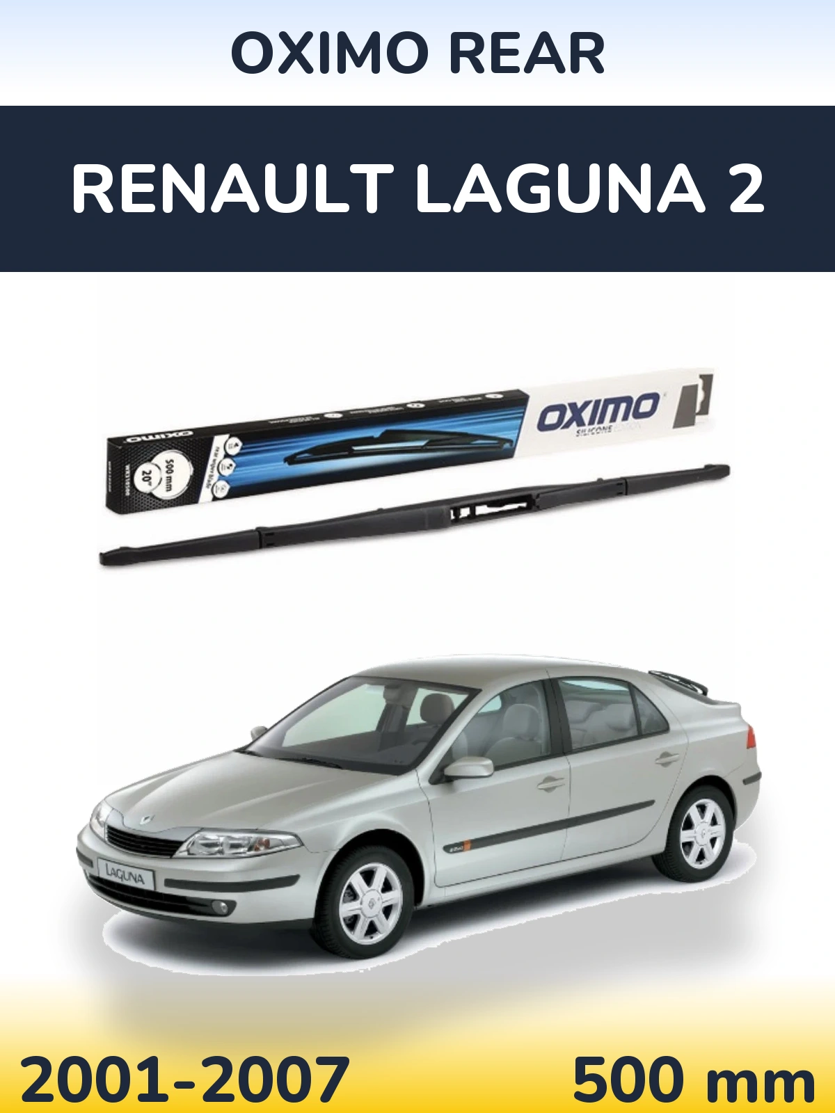 Задний дворник Oximo Rear 500 мм для Renault Laguna 2 2001-2007