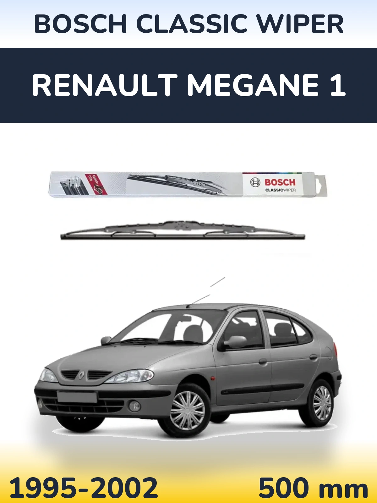 Tylna wycieraczka BOSCH Classic Wiper 500 mm do Renault Megane 1 1995-2002