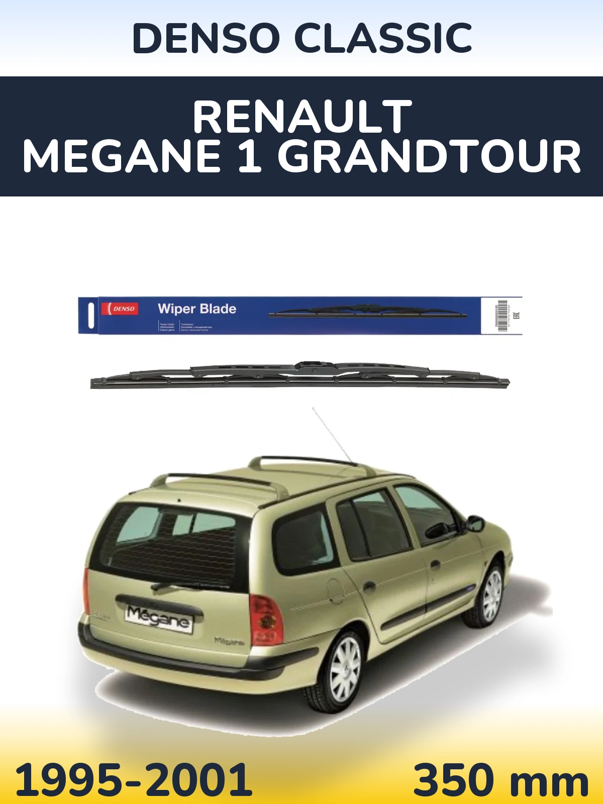 Задний дворник Denso Classic 350 мм для Renault Megane 1 Grandtour 1995-2001