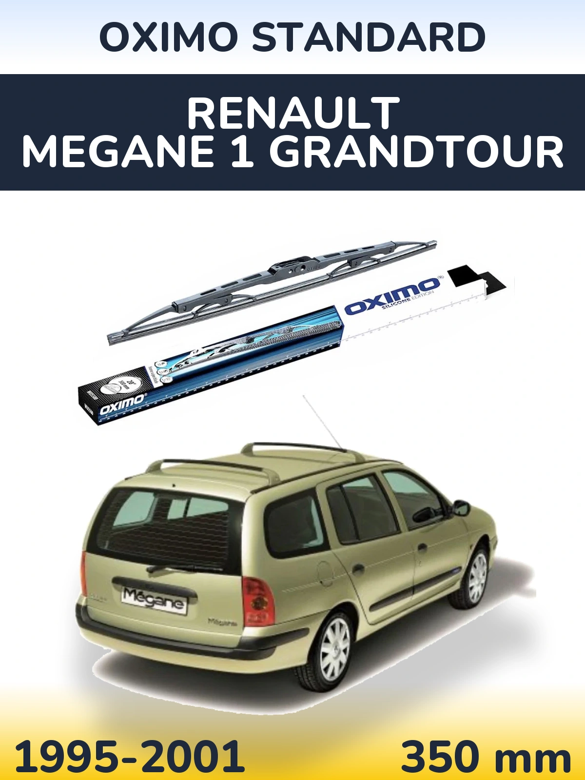 Rear wiper blade Oximo Standard 350 mm for Renault Megane 1 Grandtour 1995-2001