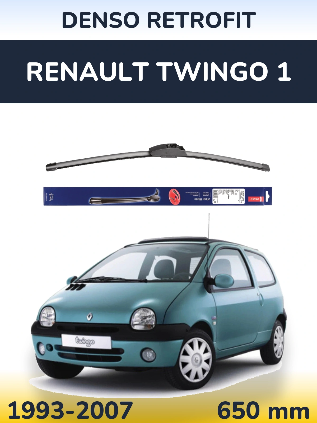 Przednia wycieraczka Denso Retrofit 650 mm do Renault Twingo 1 1993-2007