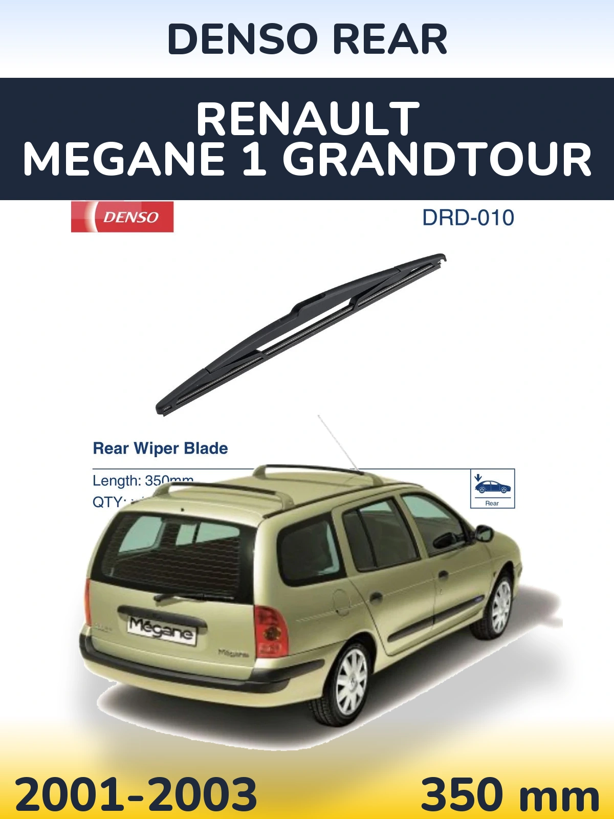 Tylna wycieraczka Denso Rear 350 mm do Renault Megane 1 Grandtour 2001-2003