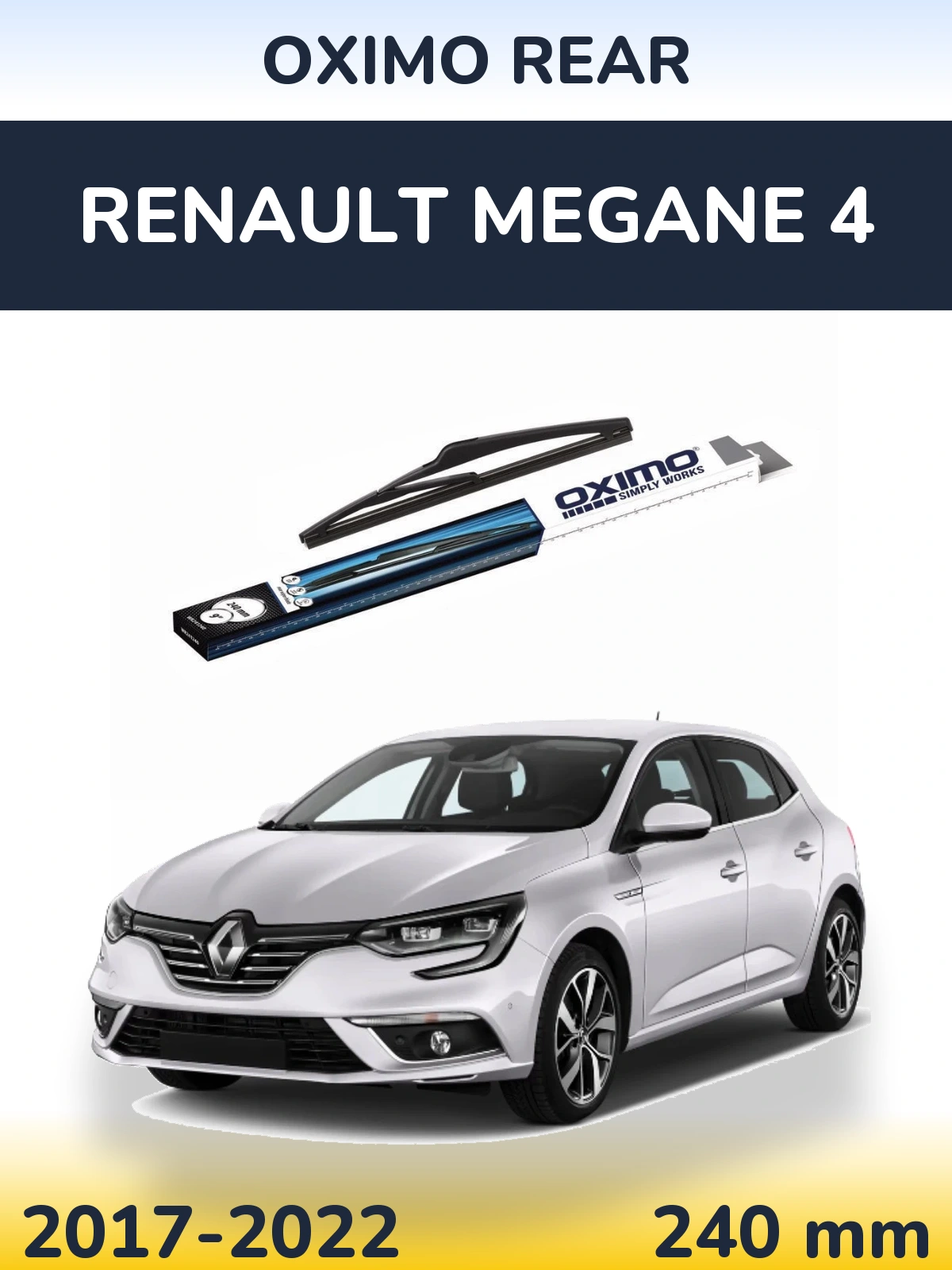Задний дворник Oximo Rear 240 мм для Renault Megane 4 2017-2022