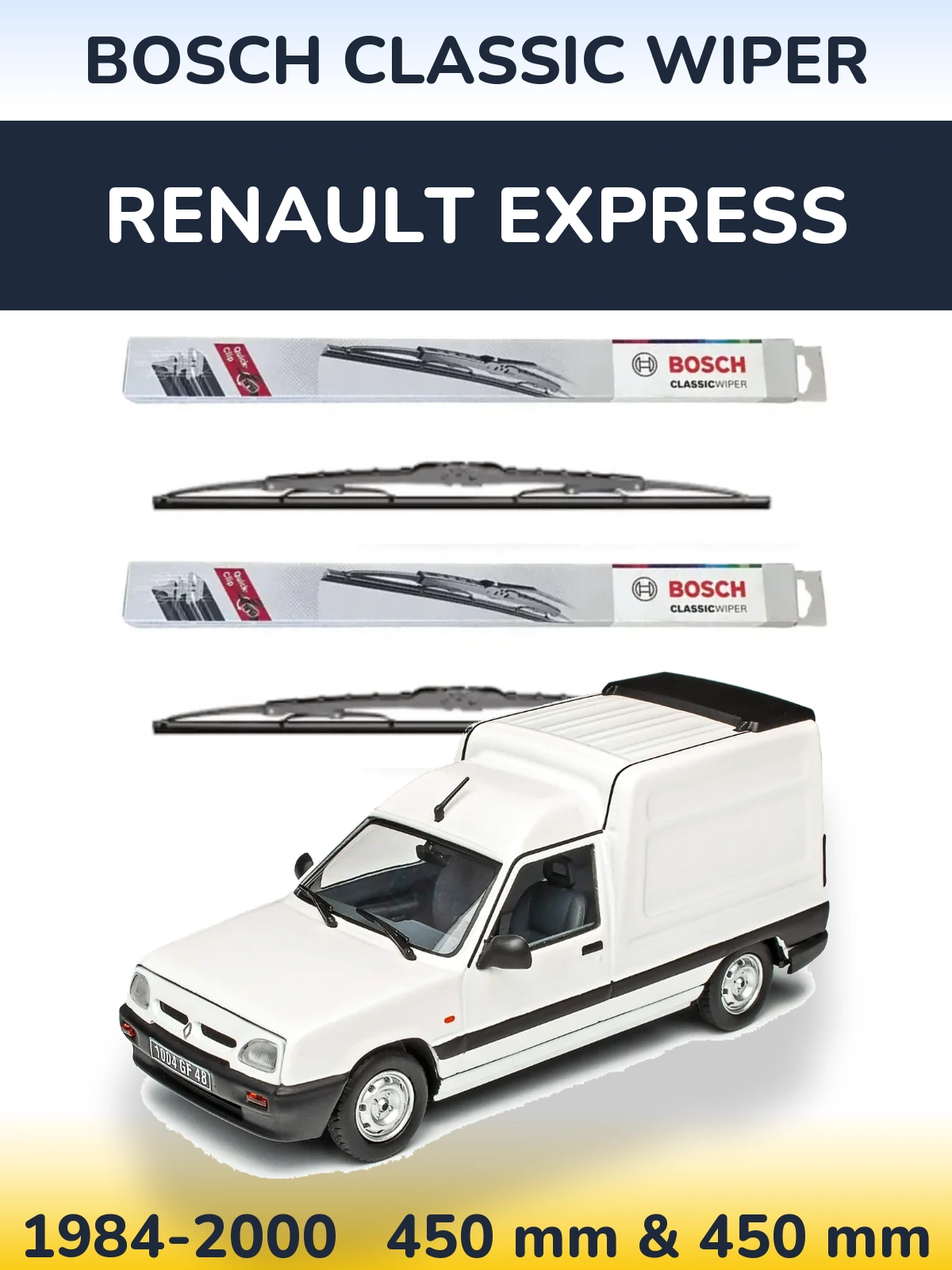 Komplet przednich wycieraczek BOSCH Classic Wiper 450 & 450 mm do Renault Express 1984-2000