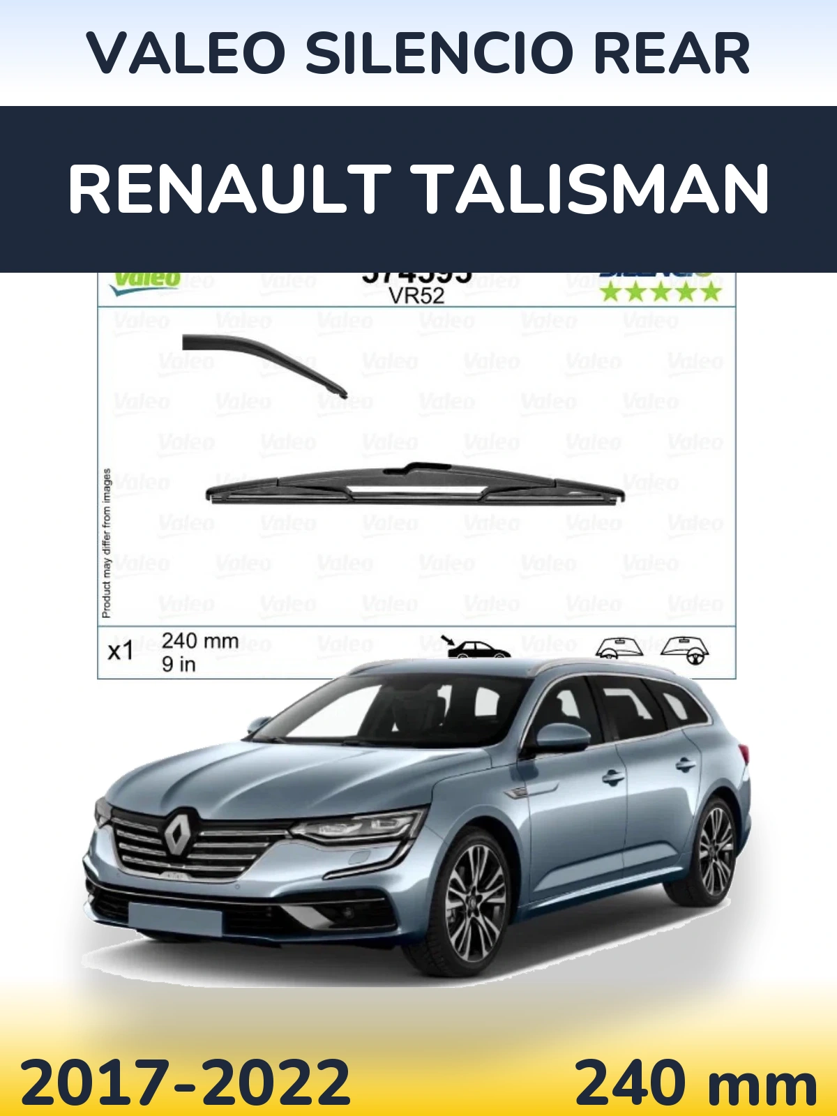 Задний дворник Valeo Silencio Rear 240 мм для Renault Talisman 2017-2022