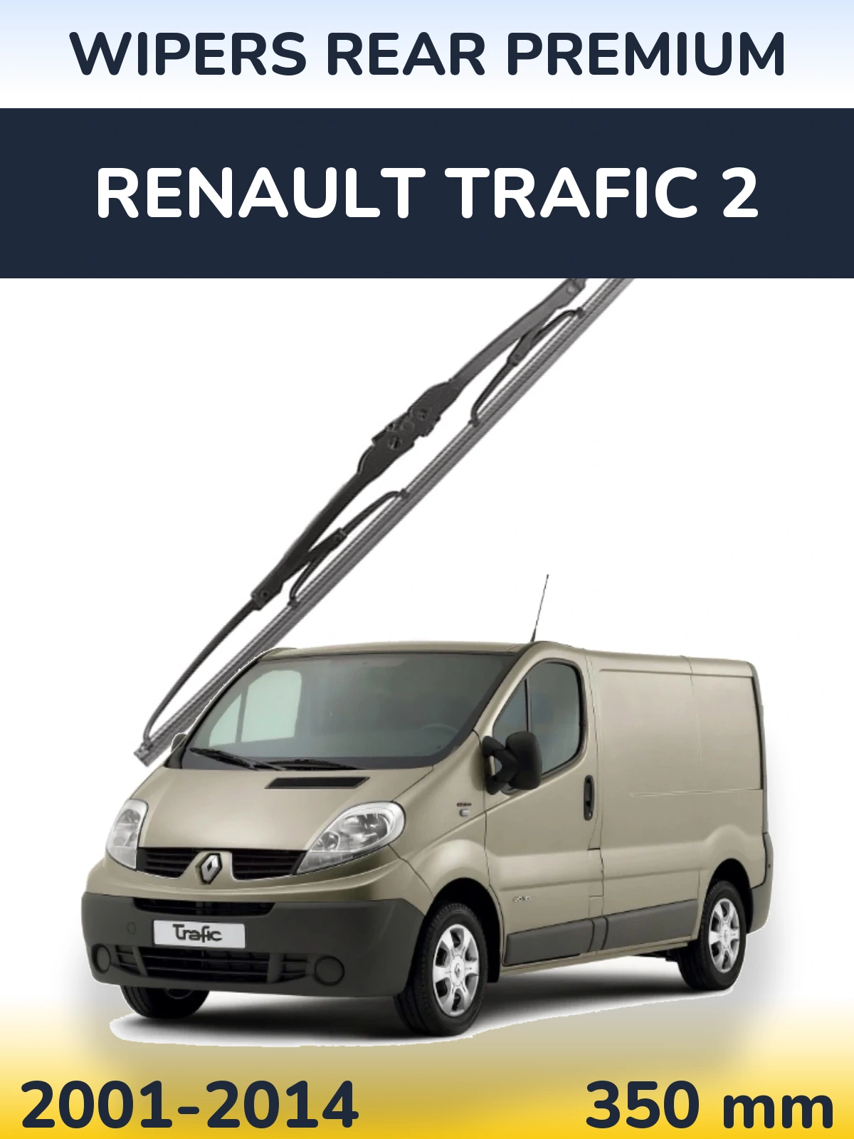 Rear wiper blade WIPERS REAR PREMIUM 350 mm for Renault Trafic 2 2001-2014