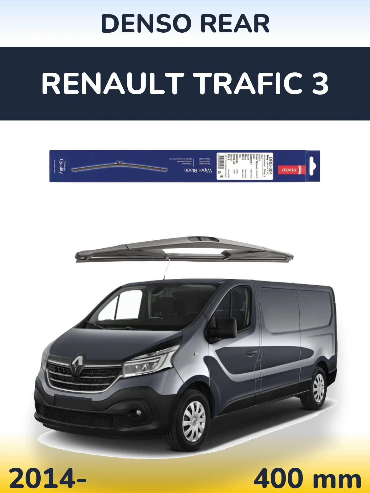 Rear wiper blade Denso Rear 400 mm for Renault Trafic 3 2014-2026